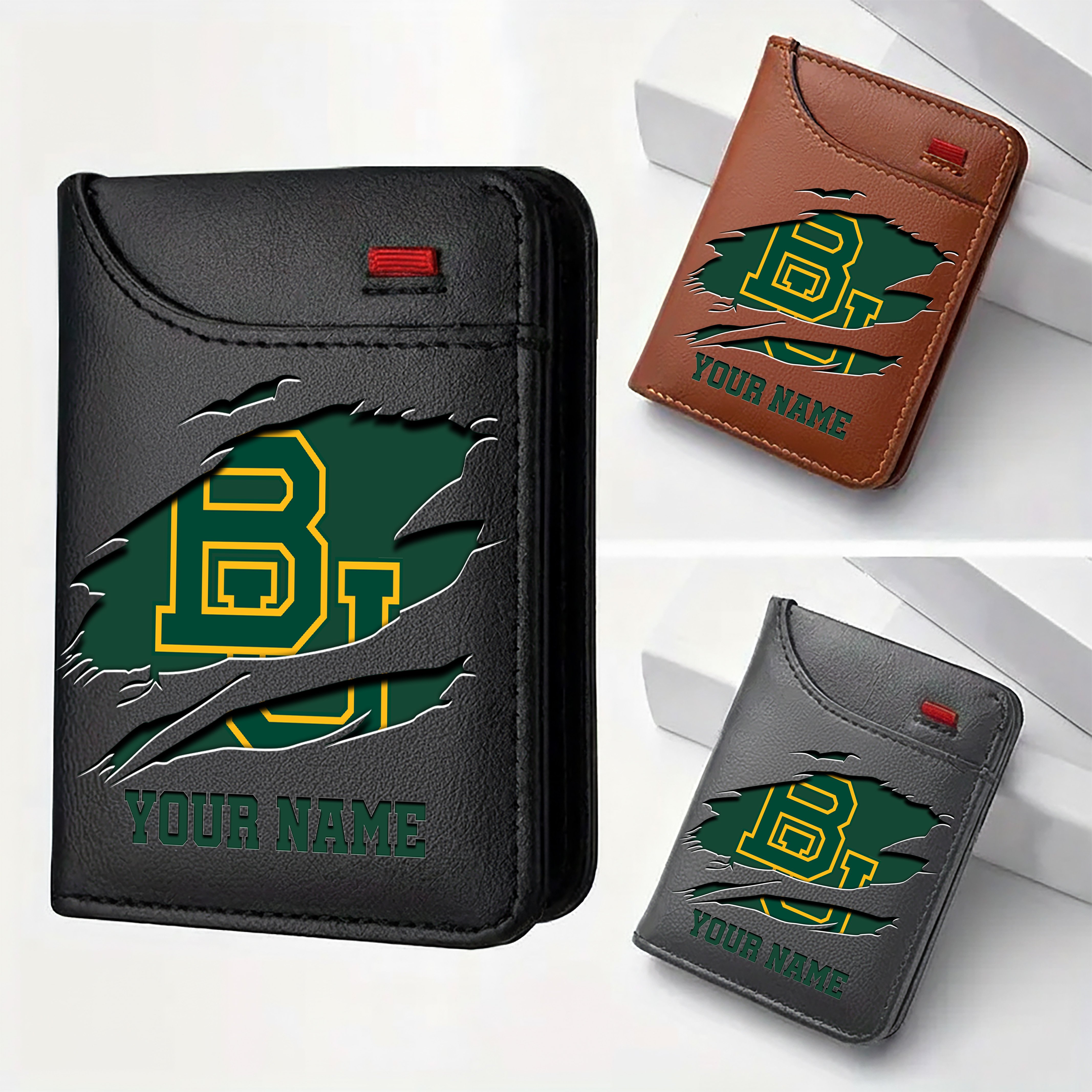 Baylor Bears Men Wallet Custom Your Name, Football Team Men Wallet For Fans, Gifts For Football Lovers EHIVM-09253657A