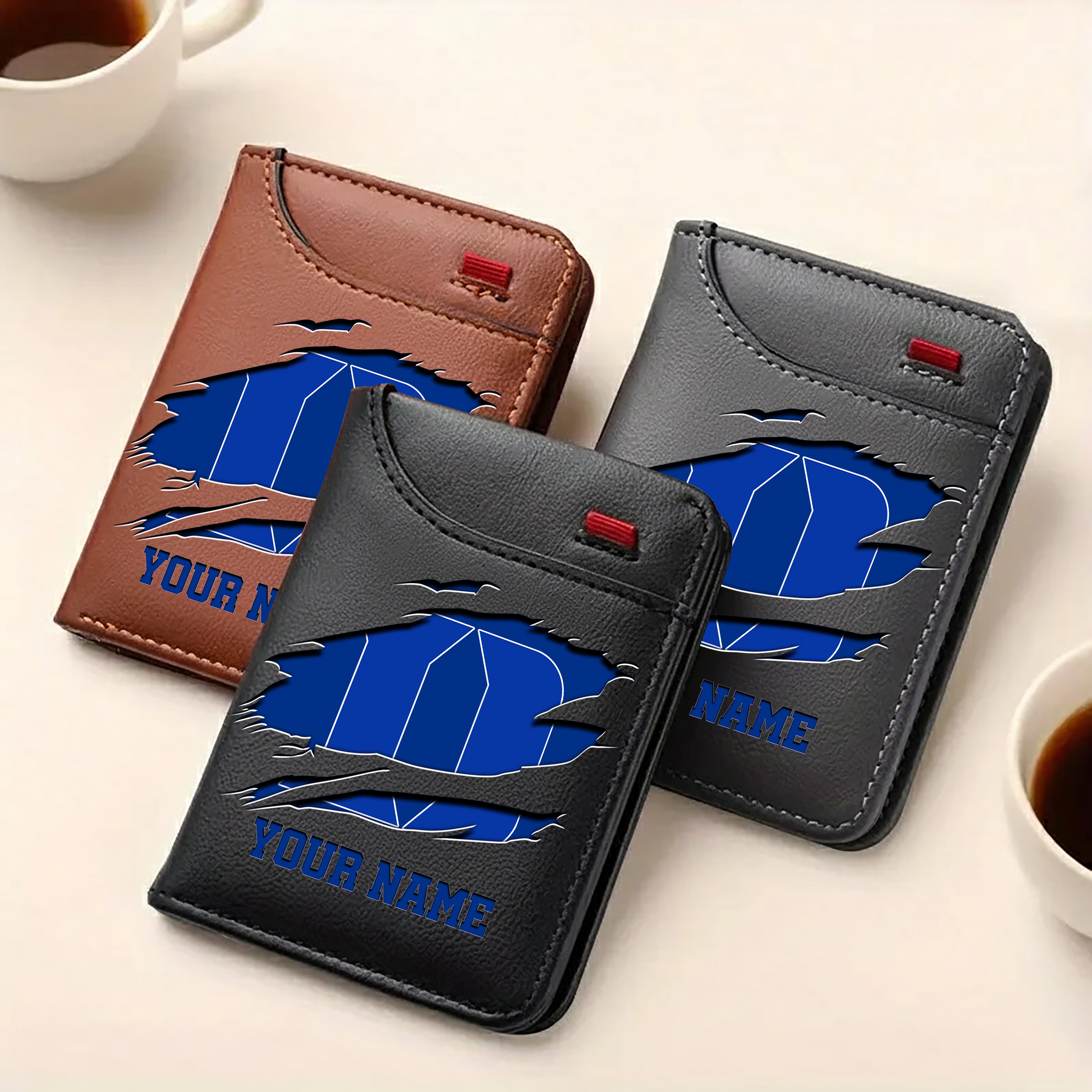 Alternative view of Duke Blue Devils Men Wallet Custom Your Name, Football Team Men Wallet For Fans, Gifts For Football Lovers EHIVM-09253657A