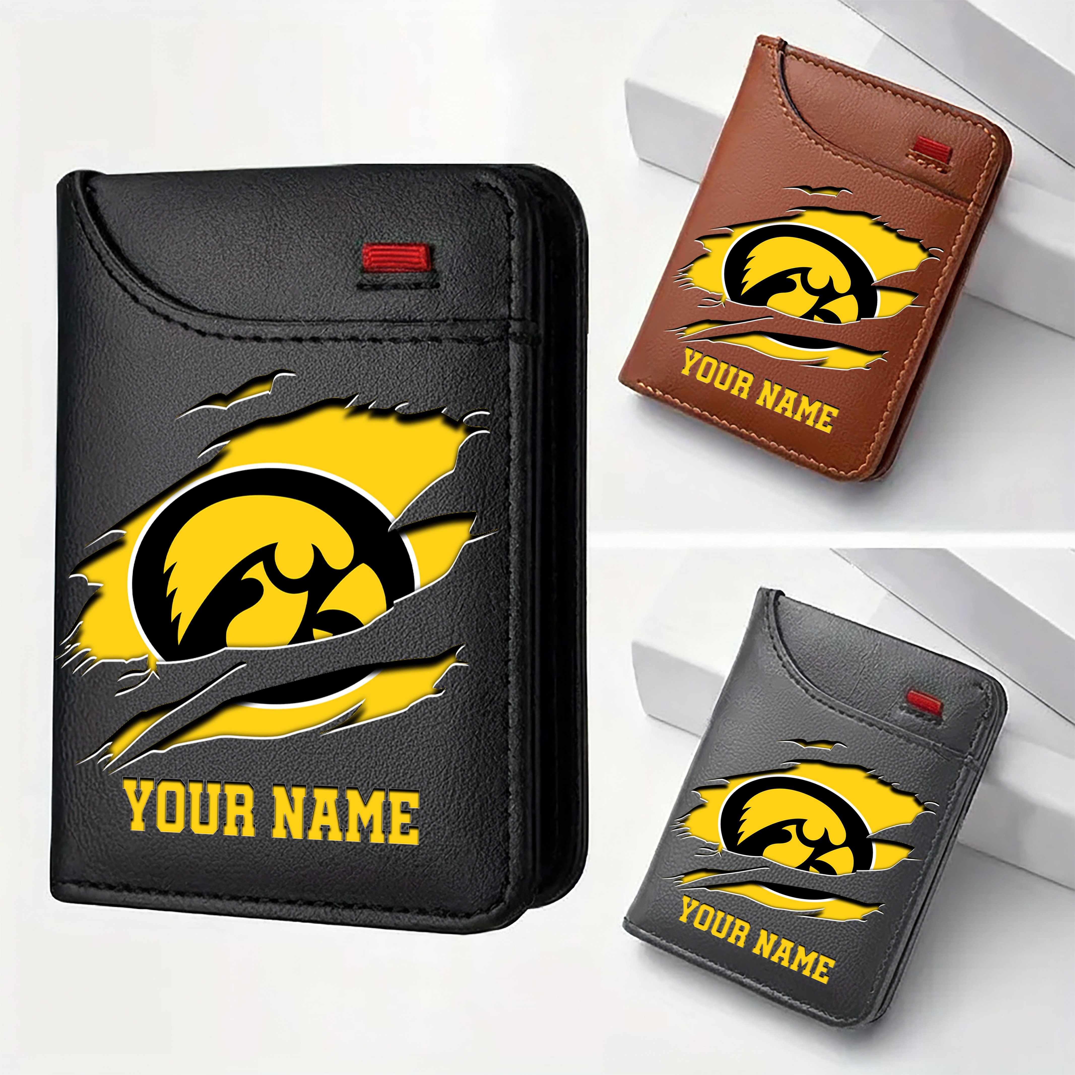 Iowa Hawkeyes Men Wallet Custom Your Name, Football Team Men Wallet For Fans, Gifts For Football Lovers EHIVM-09253657A
