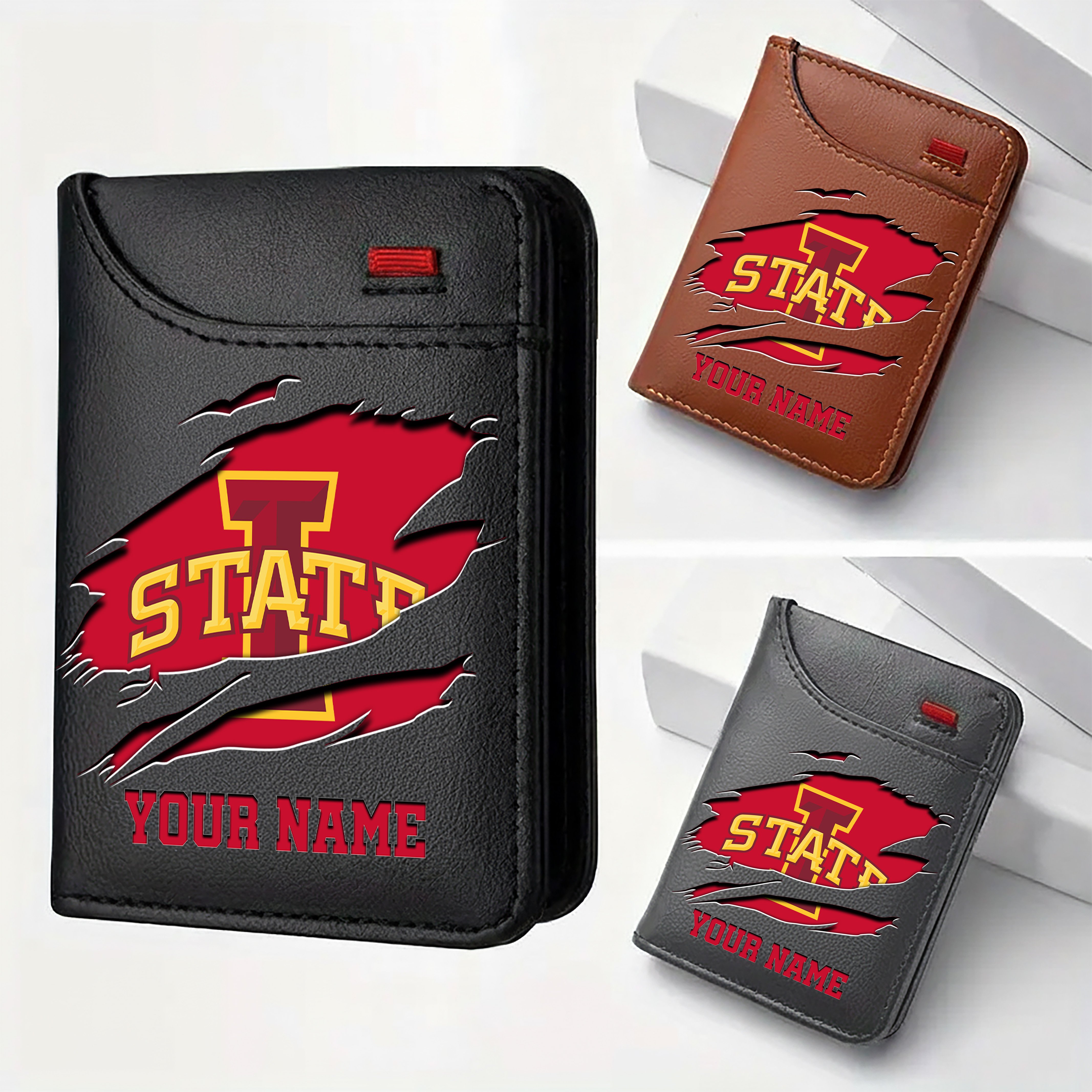 Iowa State Cyclones Men Wallet Custom Your Name, Football Team Men Wallet For Fans, Gifts For Football Lovers EHIVM-09253657A