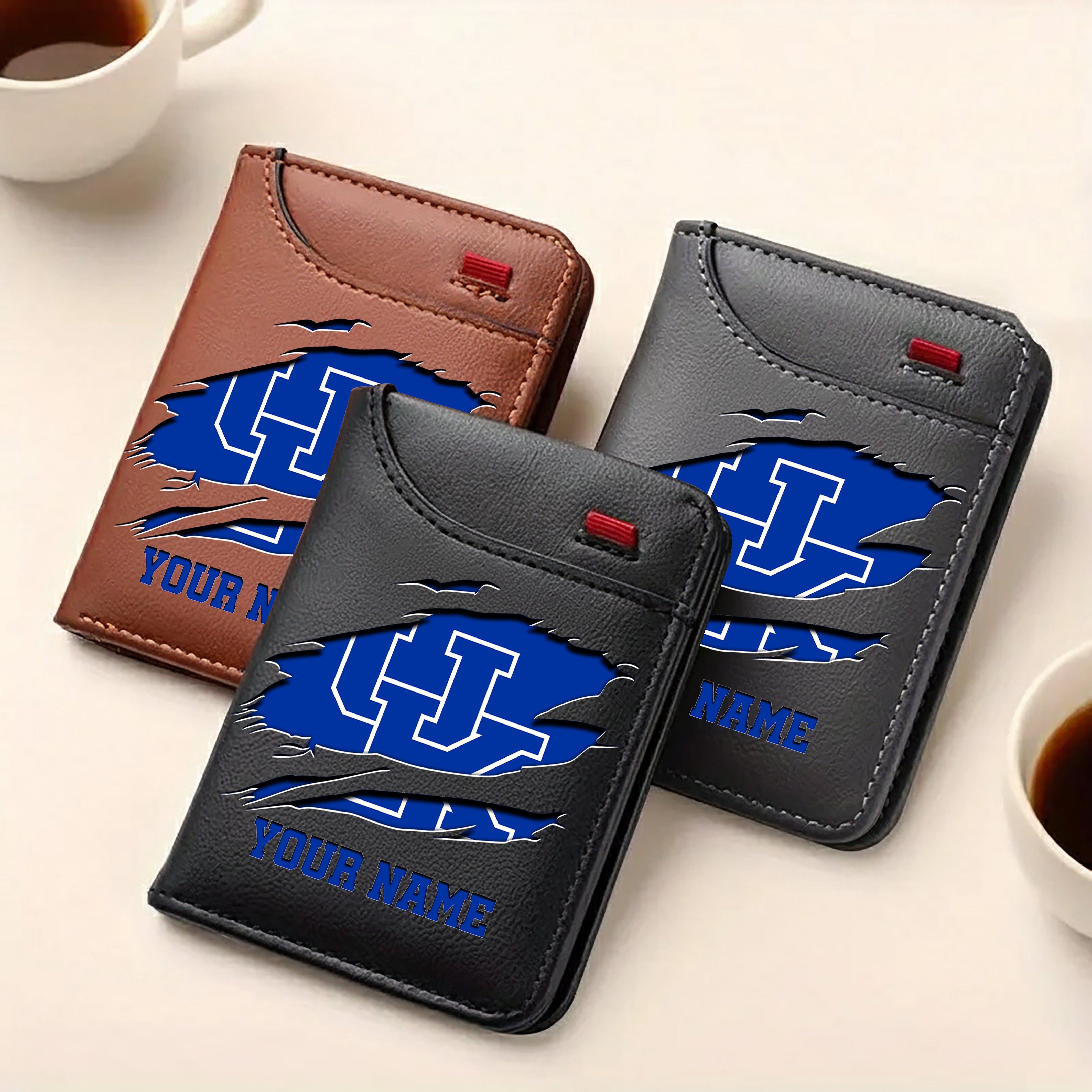 Alternative view of Kentucky Wildcats Men Wallet Custom Your Name, Football Team Men Wallet For Fans, Gifts For Football Lovers EHIVM-09253657A