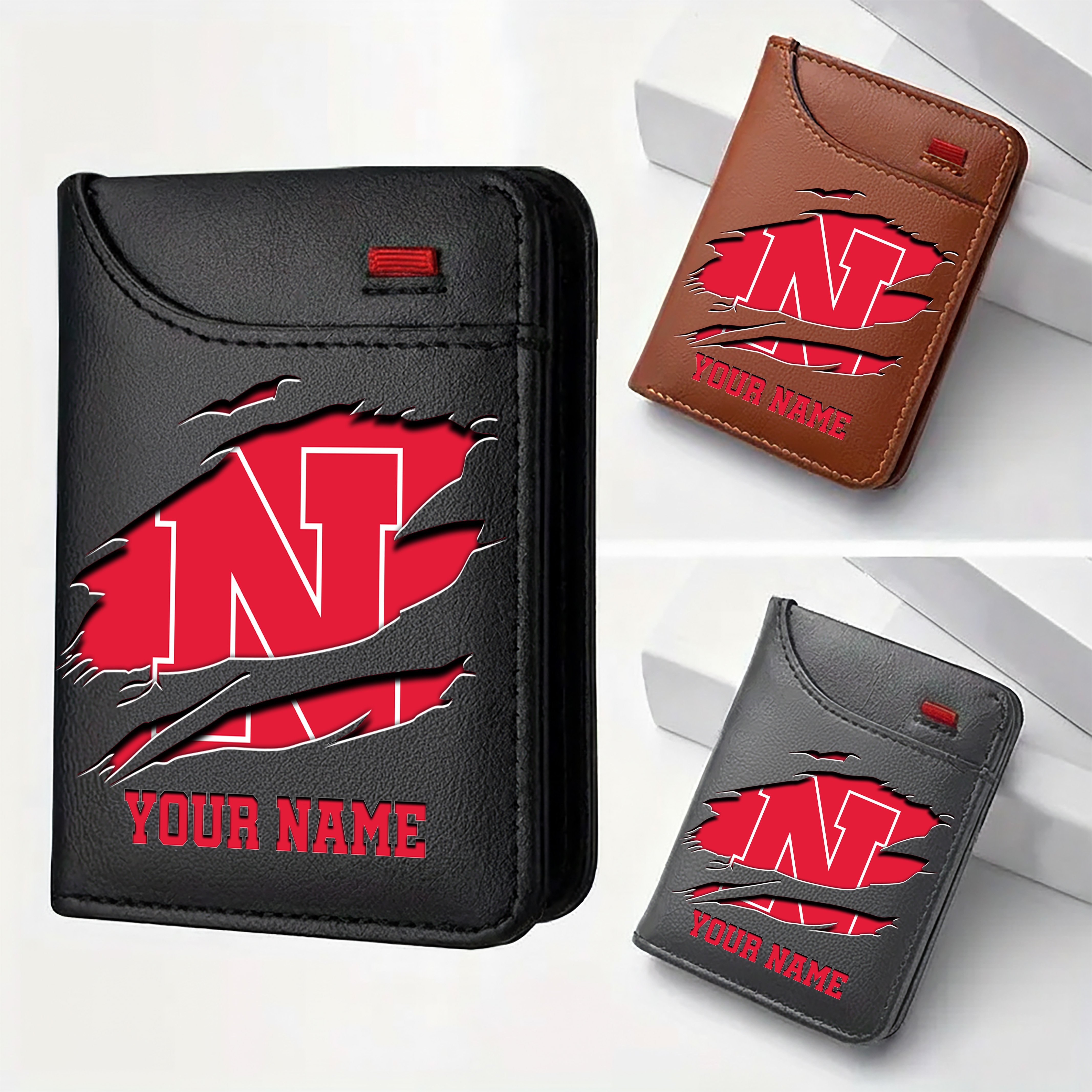 Nebraska Cornhuskers Men Wallet Custom Your Name, Football Team Men Wallet For Fans, Gifts For Football Lovers EHIVM-09253657A