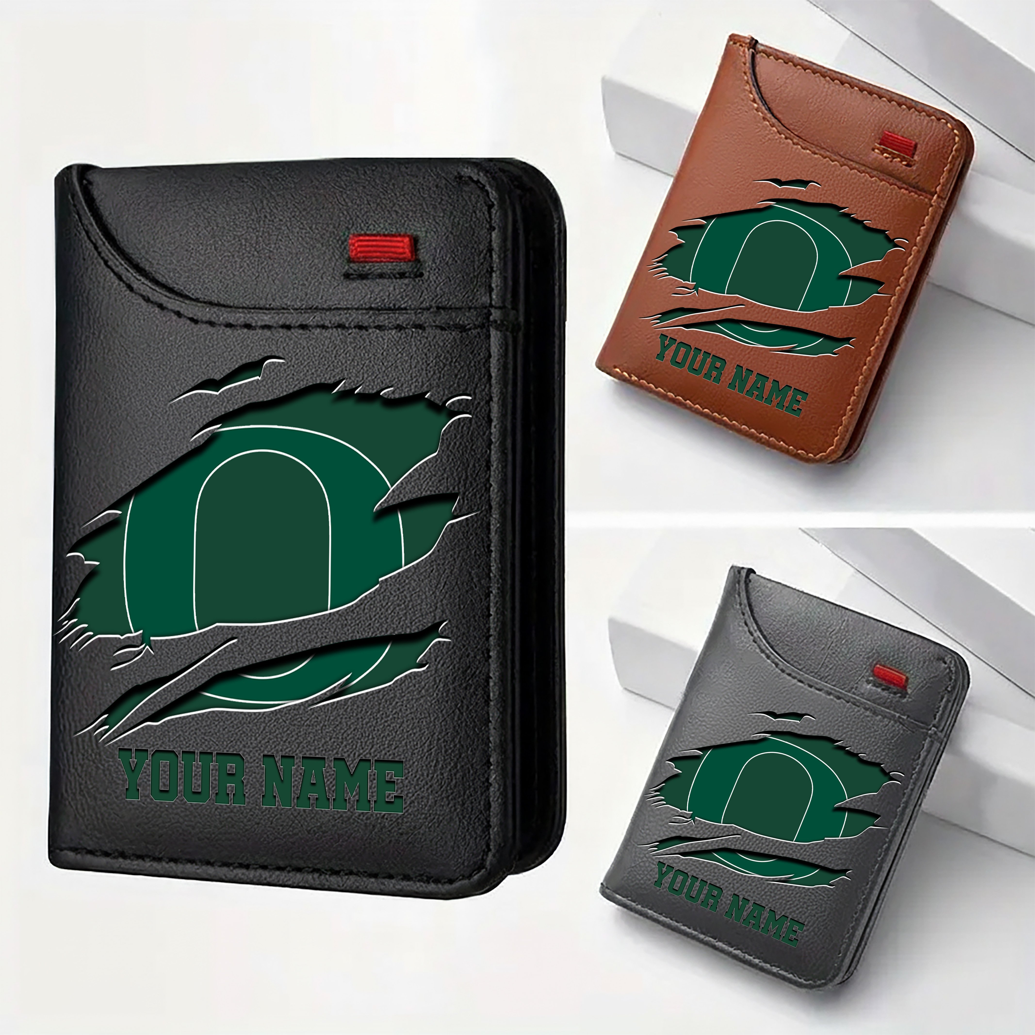 Oregon Ducks Men Wallet Custom Your Name, Football Team Men Wallet For Fans, Gifts For Football Lovers EHIVM-09253657A