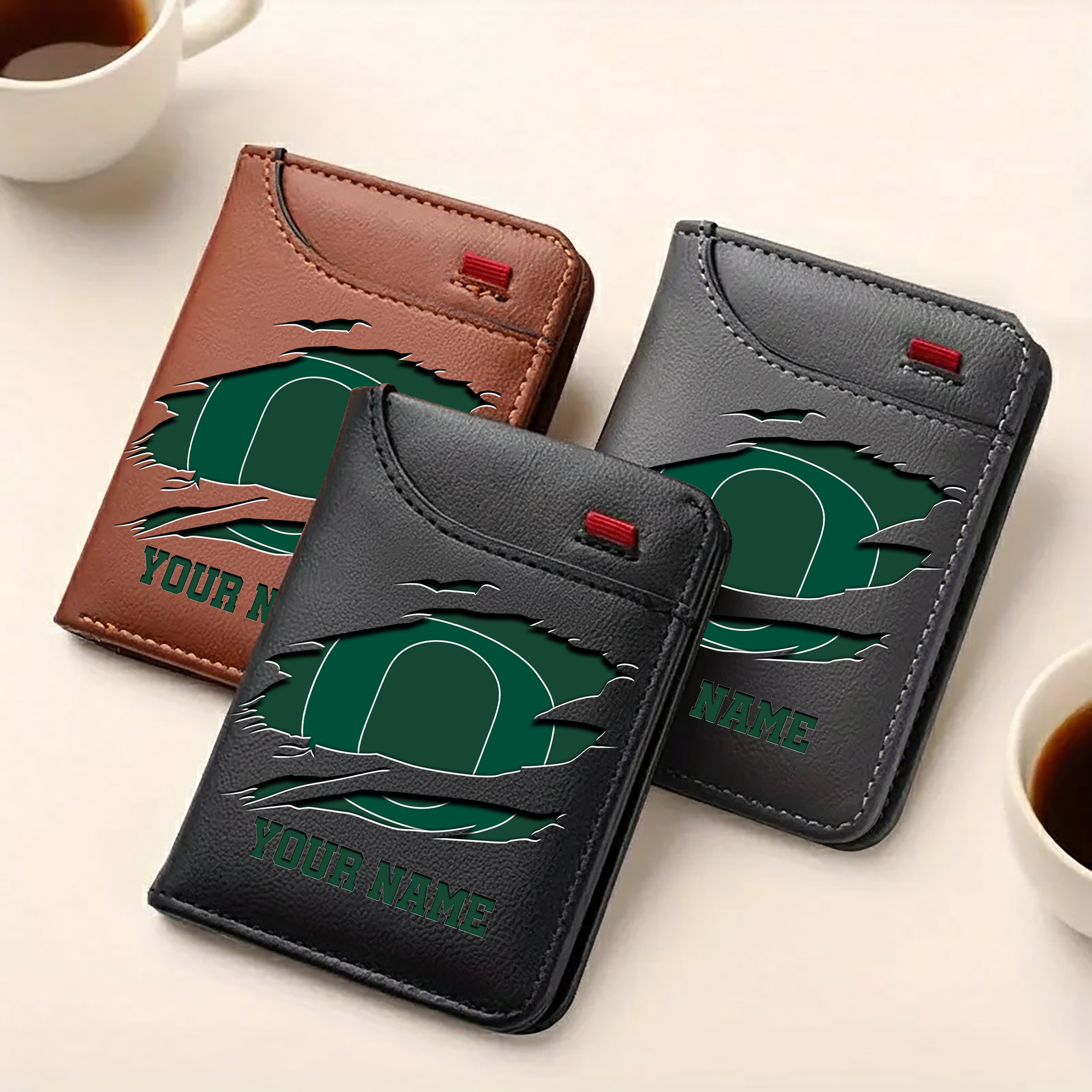 Alternative view of Oregon Ducks Men Wallet Custom Your Name, Football Team Men Wallet For Fans, Gifts For Football Lovers EHIVM-09253657A