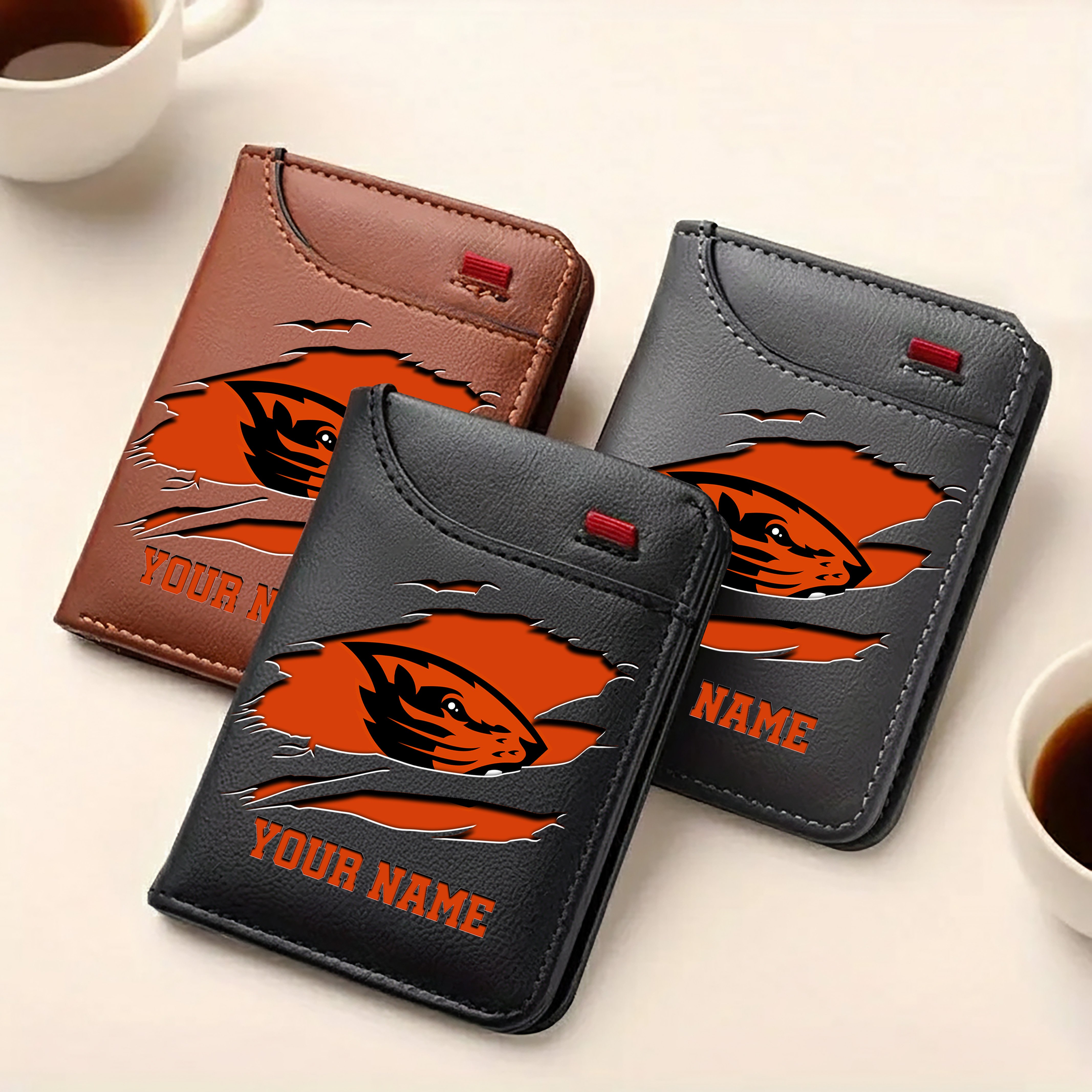Alternative view of Oregon State Beavers Men Wallet Custom Your Name, Football Team Men Wallet For Fans, Gifts For Football Lovers EHIVM-09253657A