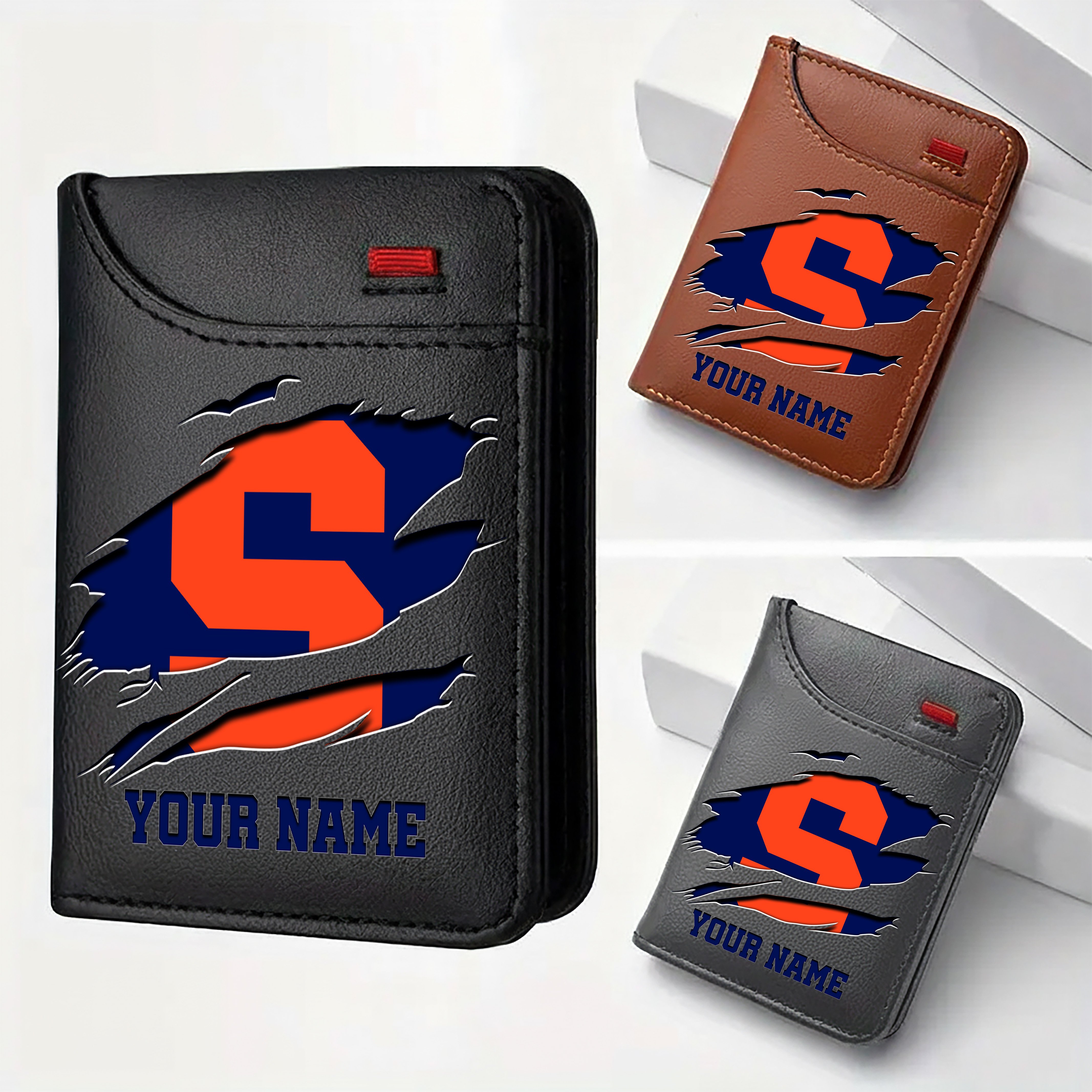 Syracuse Orange Men Wallet Custom Your Name, Football Team Men Wallet For Fans, Gifts For Football Lovers EHIVM-09253657A