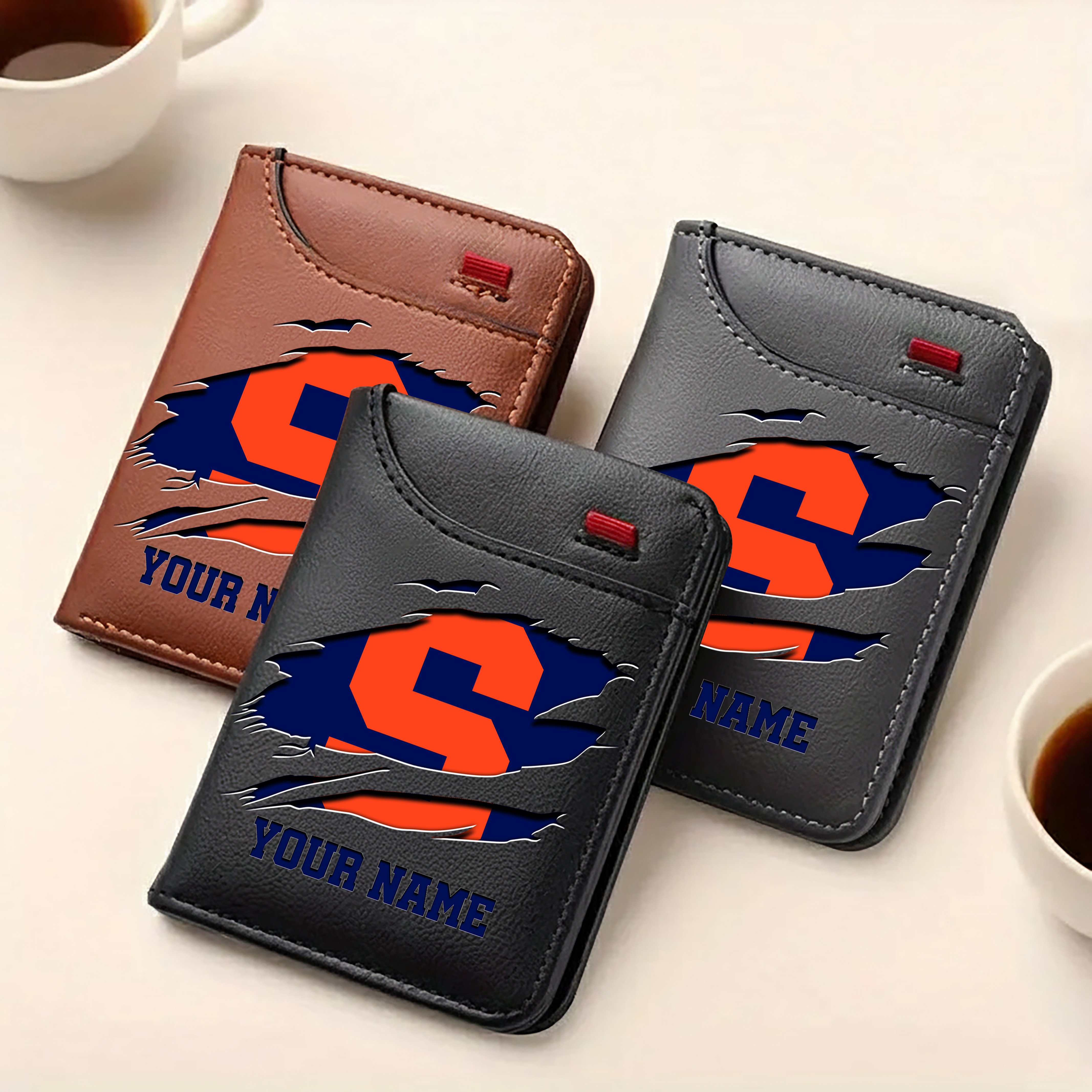 Alternative view of Syracuse Orange Men Wallet Custom Your Name, Football Team Men Wallet For Fans, Gifts For Football Lovers EHIVM-09253657A