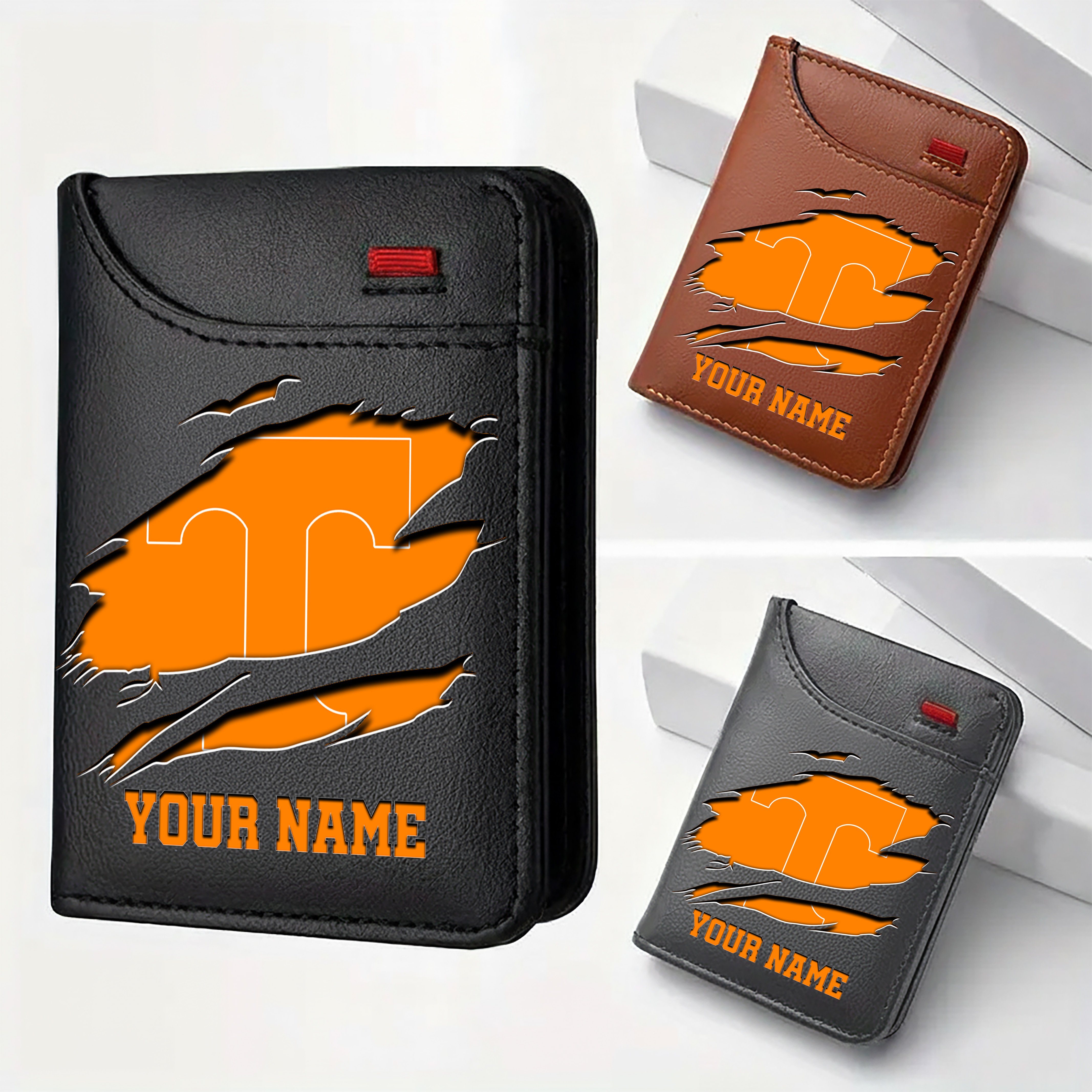 Tennessee Volunteers Men Wallet Custom Your Name, Football Team Men Wallet For Fans, Gifts For Football Lovers EHIVM-09253657A