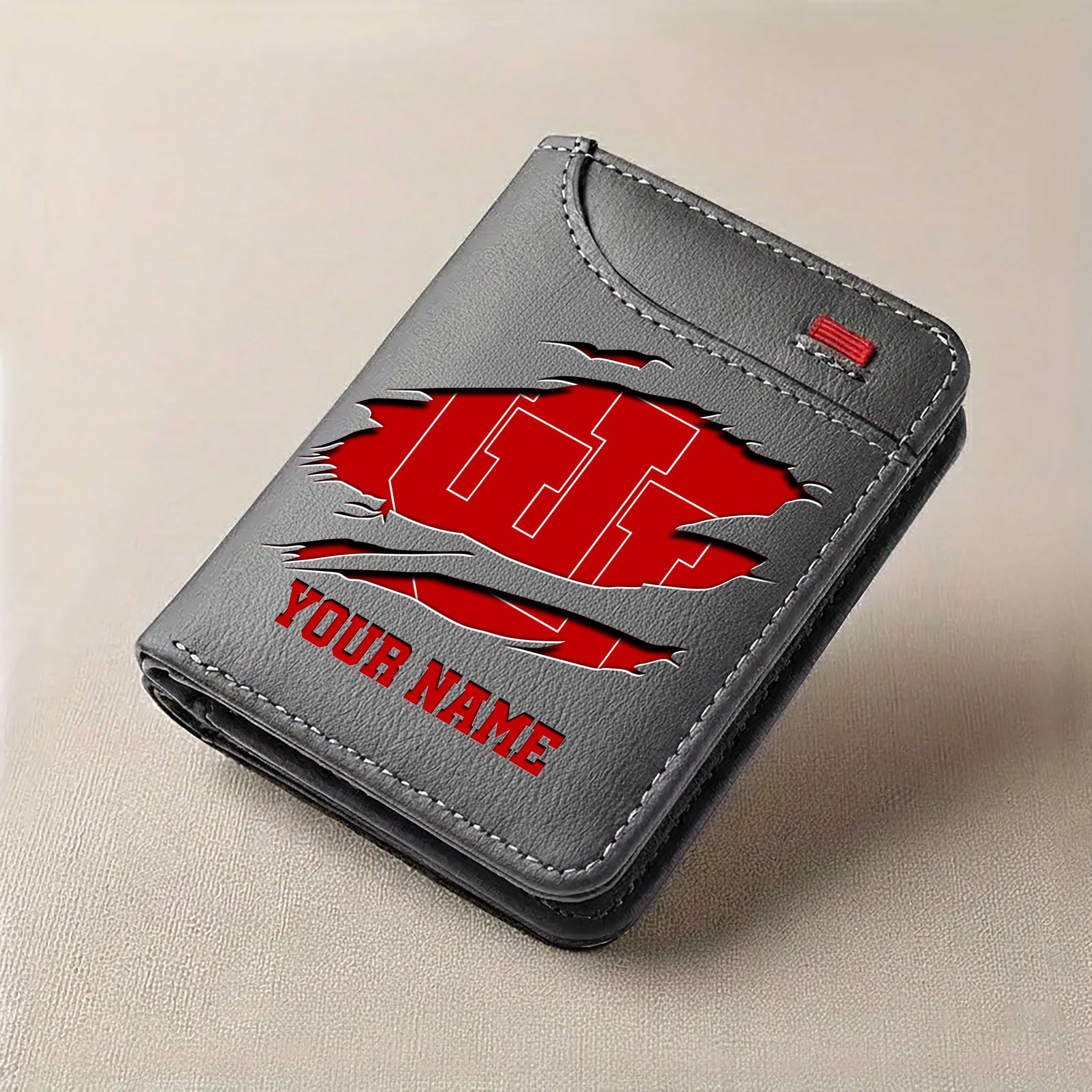 Utah Utes Men Wallet Custom Your Name, Football Team Men Wallet For Fans, Gifts For Football Lovers EHIVM-09253657A - Image 5