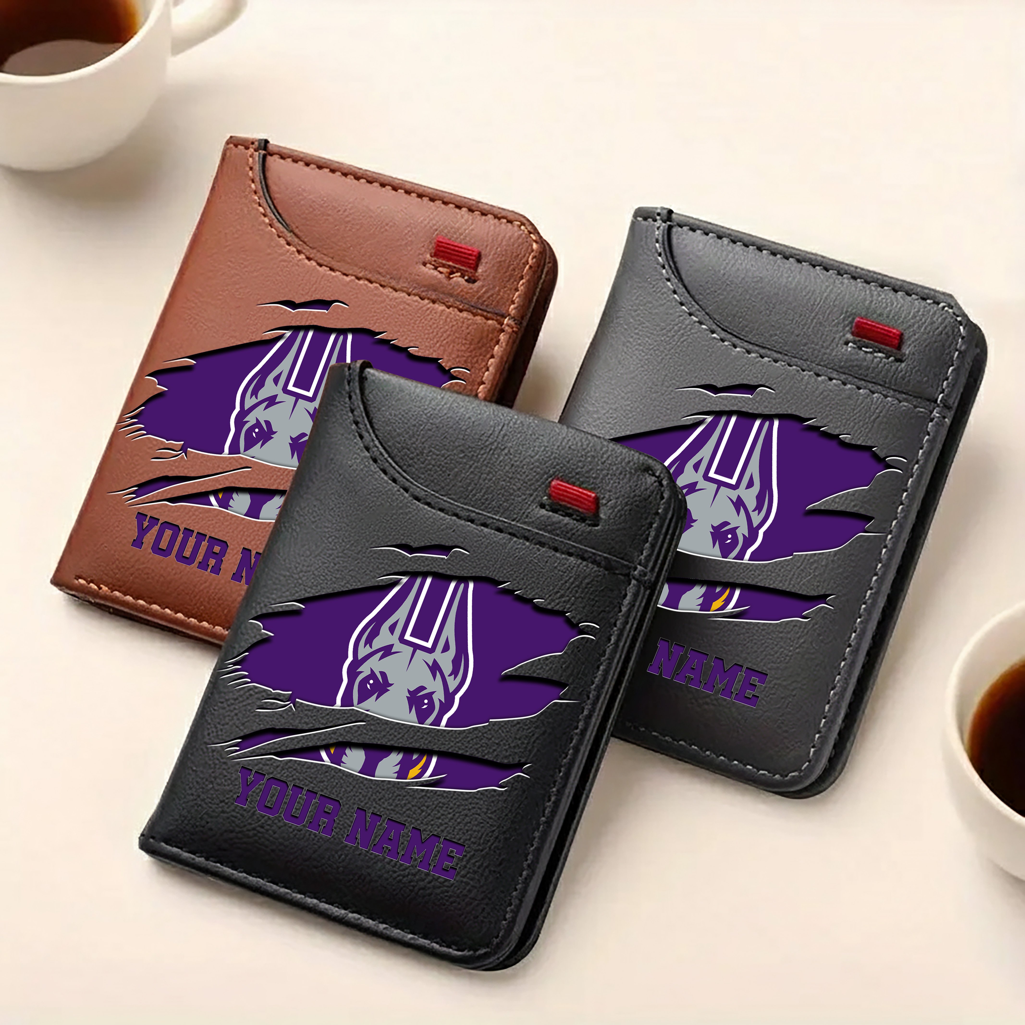 Alternative view of Albany Great Danes Men Wallet Custom Your Name, Football Team Men Wallet For Fans, Gifts For Football Lovers EHIVM-09253657A