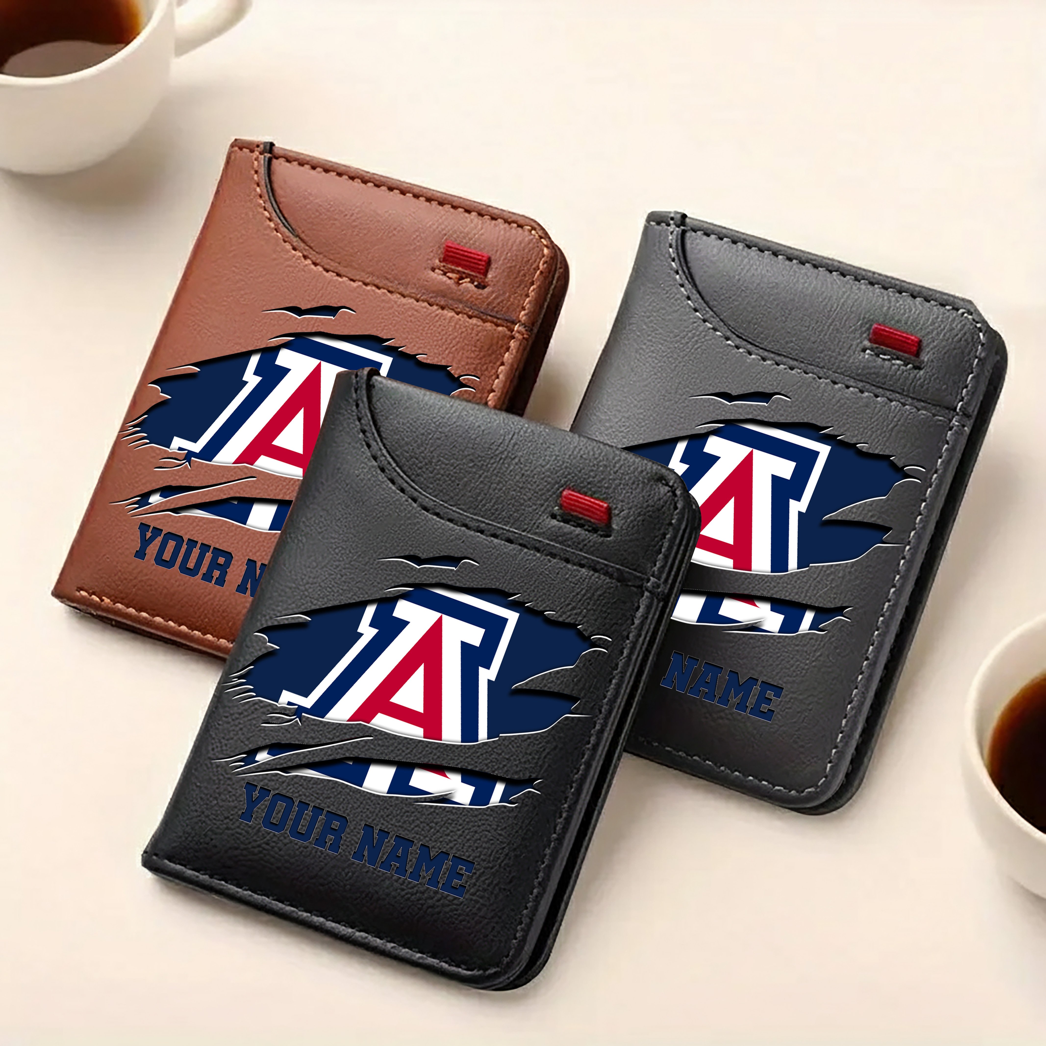 Alternative view of Arizona Wildcats Men Wallet Custom Your Name, Football Team Men Wallet For Fans, Gifts For Football Lovers EHIVM-09253657A