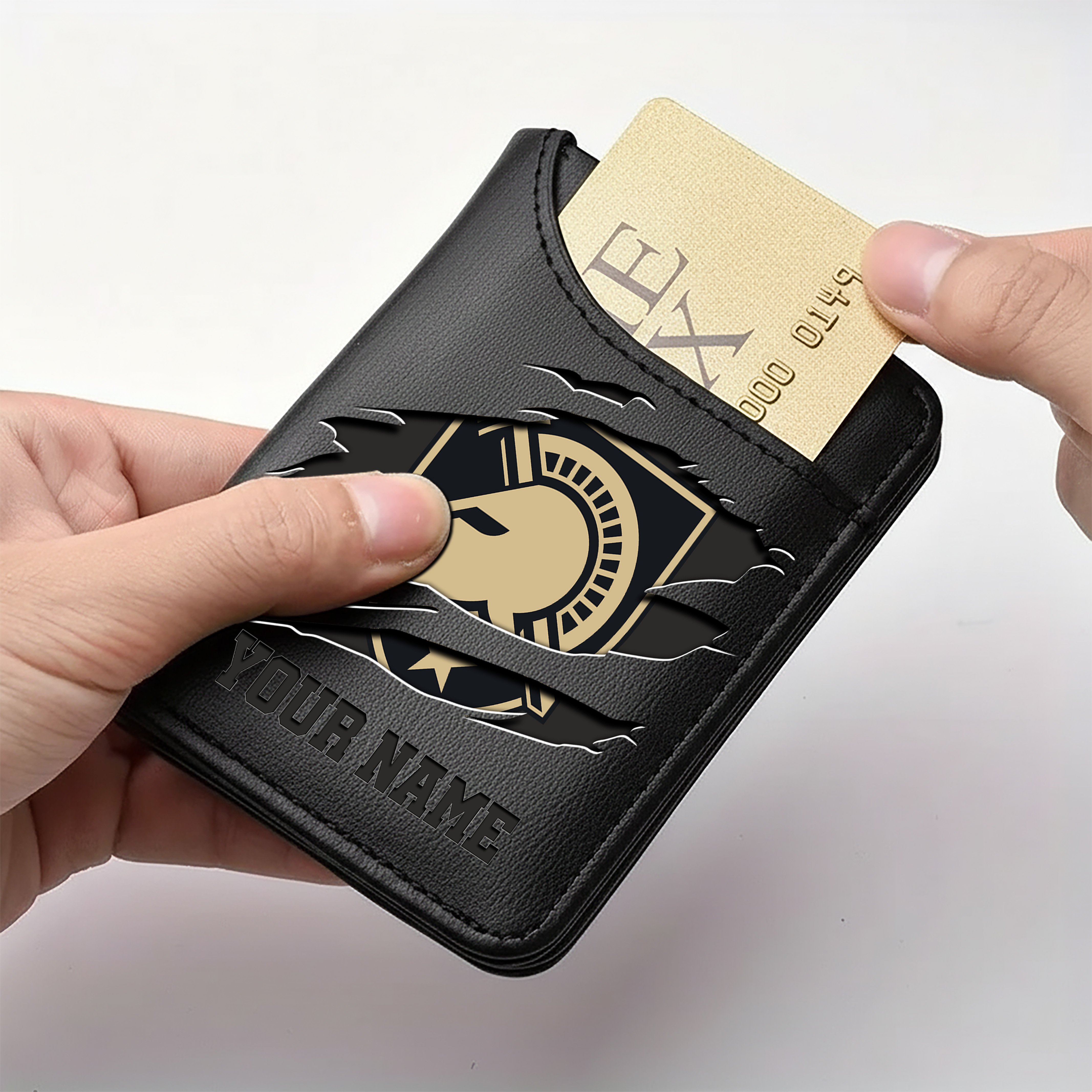 Army Black Knights Men Wallet Custom Your Name, Football Team Men Wallet For Fans, Gifts For Football Lovers EHIVM-09253657A - Image 3