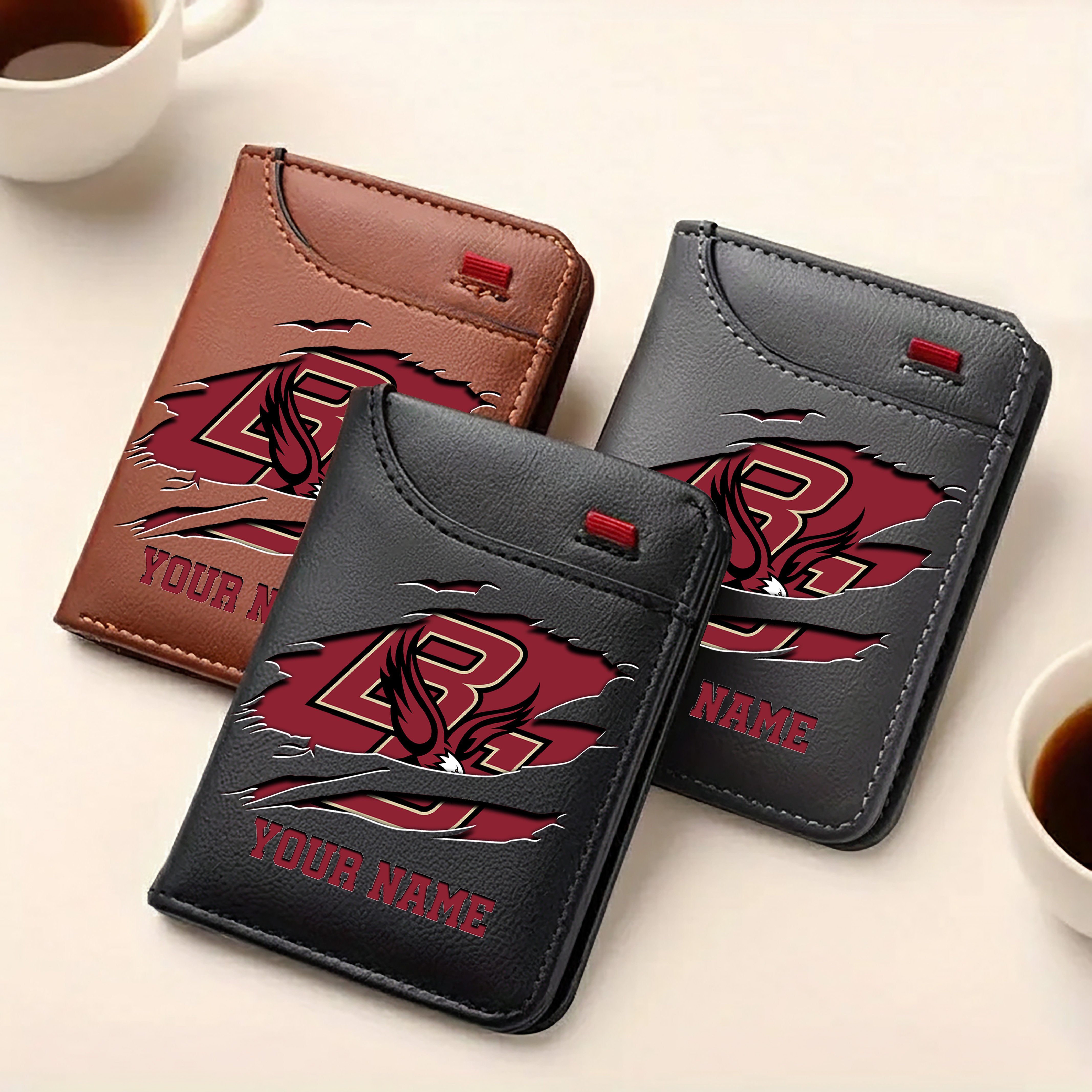Alternative view of Boston College Eagles Men Wallet Custom Your Name, Football Team Men Wallet For Fans, Gifts For Football Lovers EHIVM-09253657A