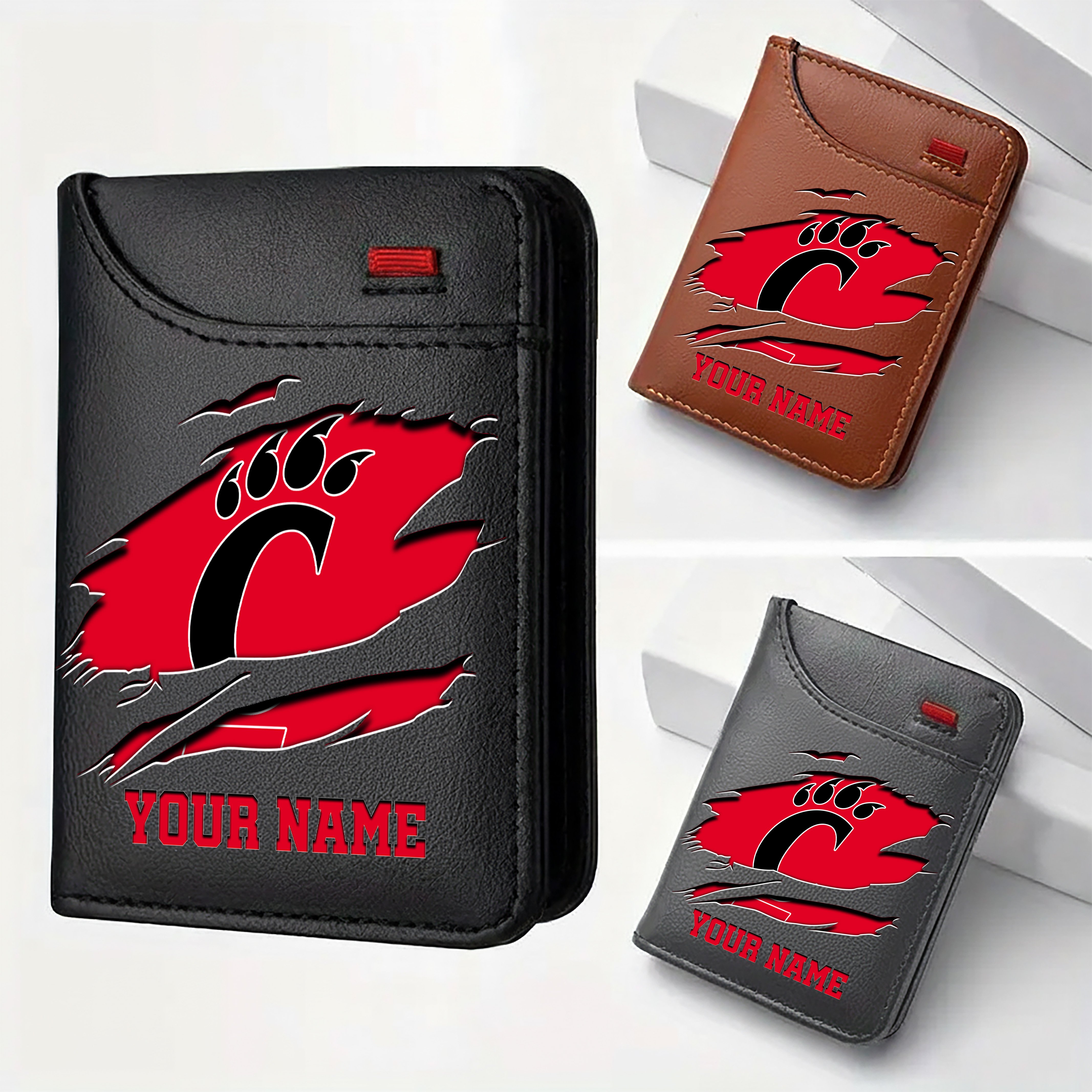 Cincinnati Bearcats Men Wallet Custom Your Name, Football Team Men Wallet For Fans, Gifts For Football Lovers EHIVM-09253657A