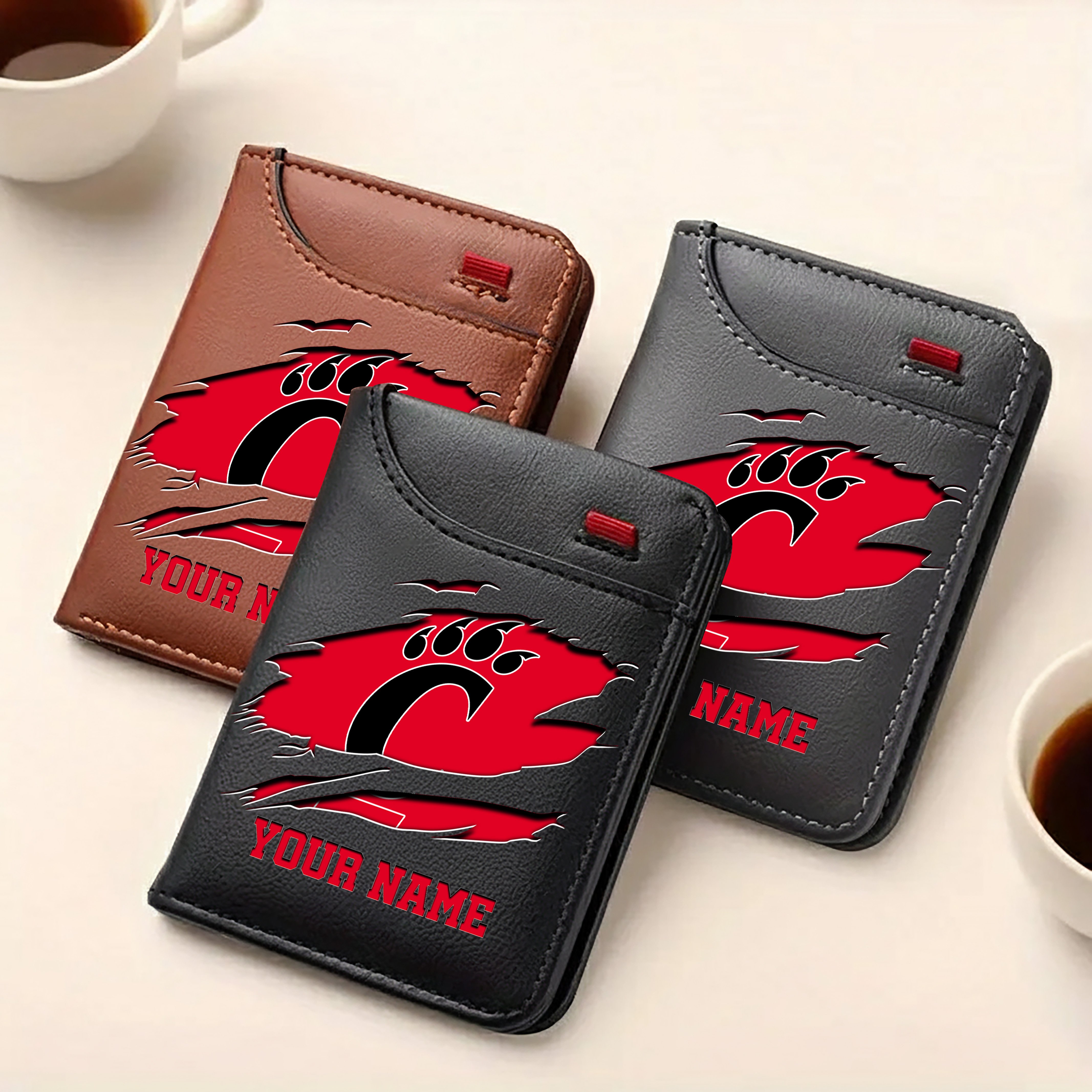 Alternative view of Cincinnati Bearcats Men Wallet Custom Your Name, Football Team Men Wallet For Fans, Gifts For Football Lovers EHIVM-09253657A