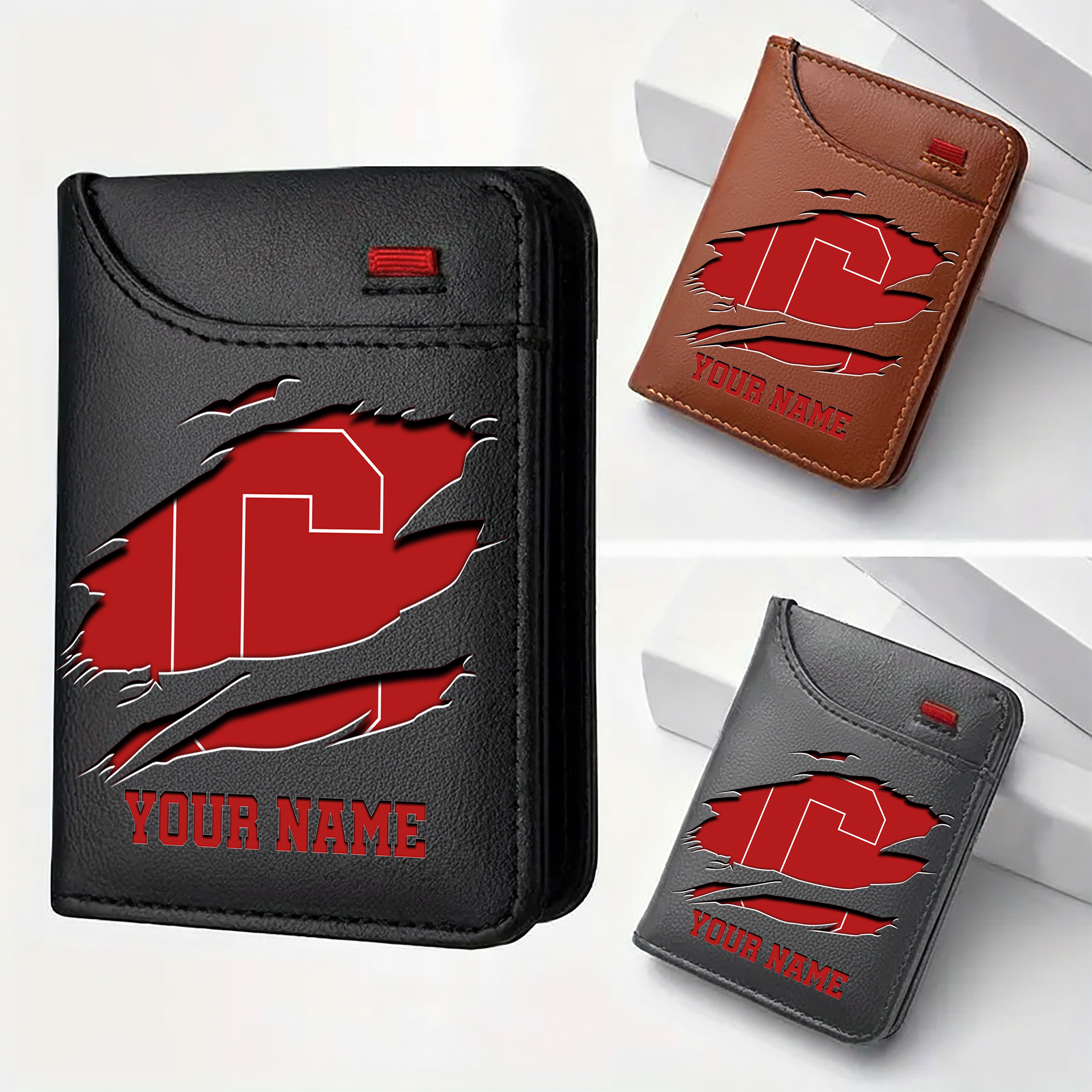 Cornell Big Red Men Wallet Custom Your Name, Football Team Men Wallet For Fans, Gifts For Football Lovers EHIVM-09253657A