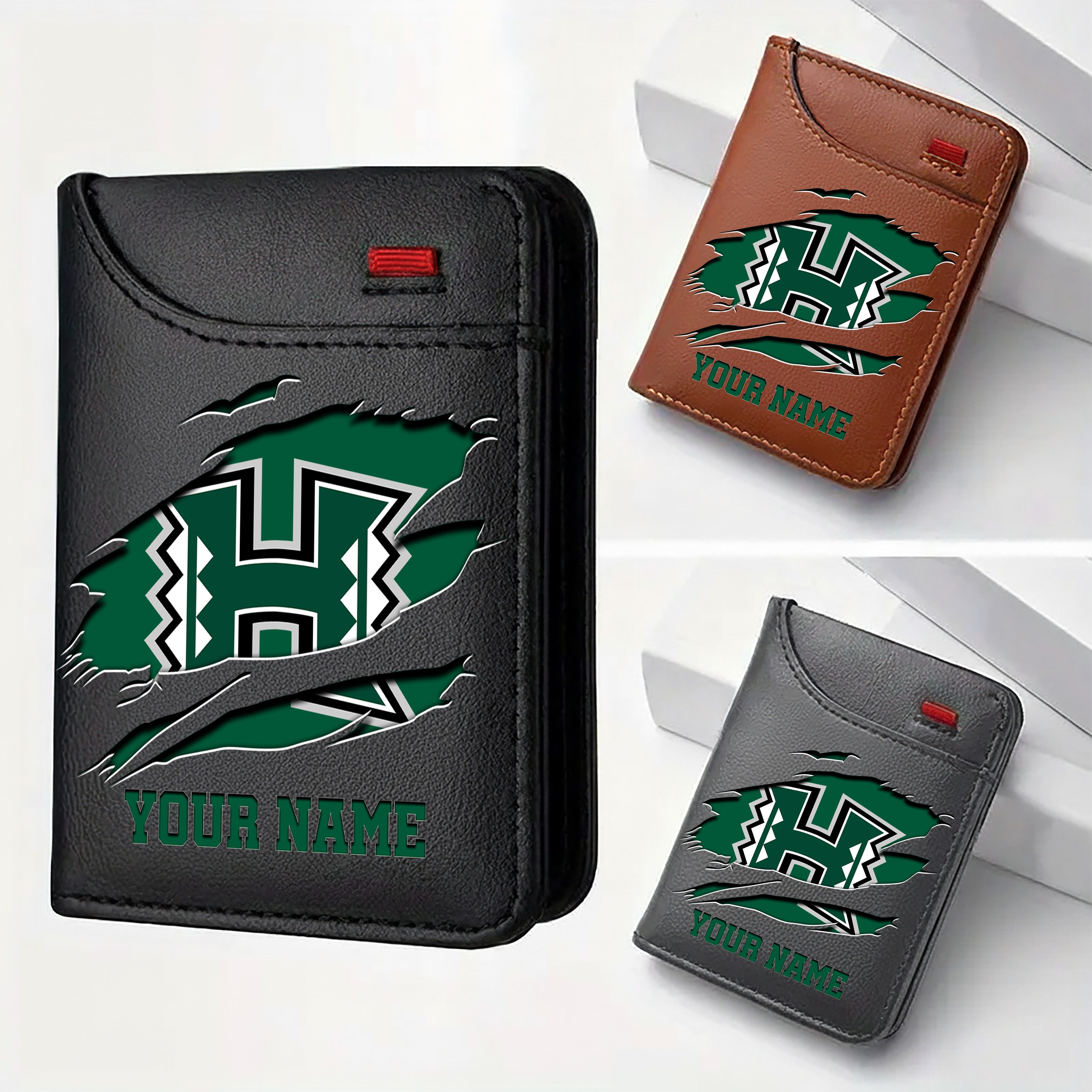 Hawaii Rainbow Warriors Men Wallet Custom Your Name, Football Team Men Wallet For Fans, Gifts For Football Lovers EHIVM-09253657A