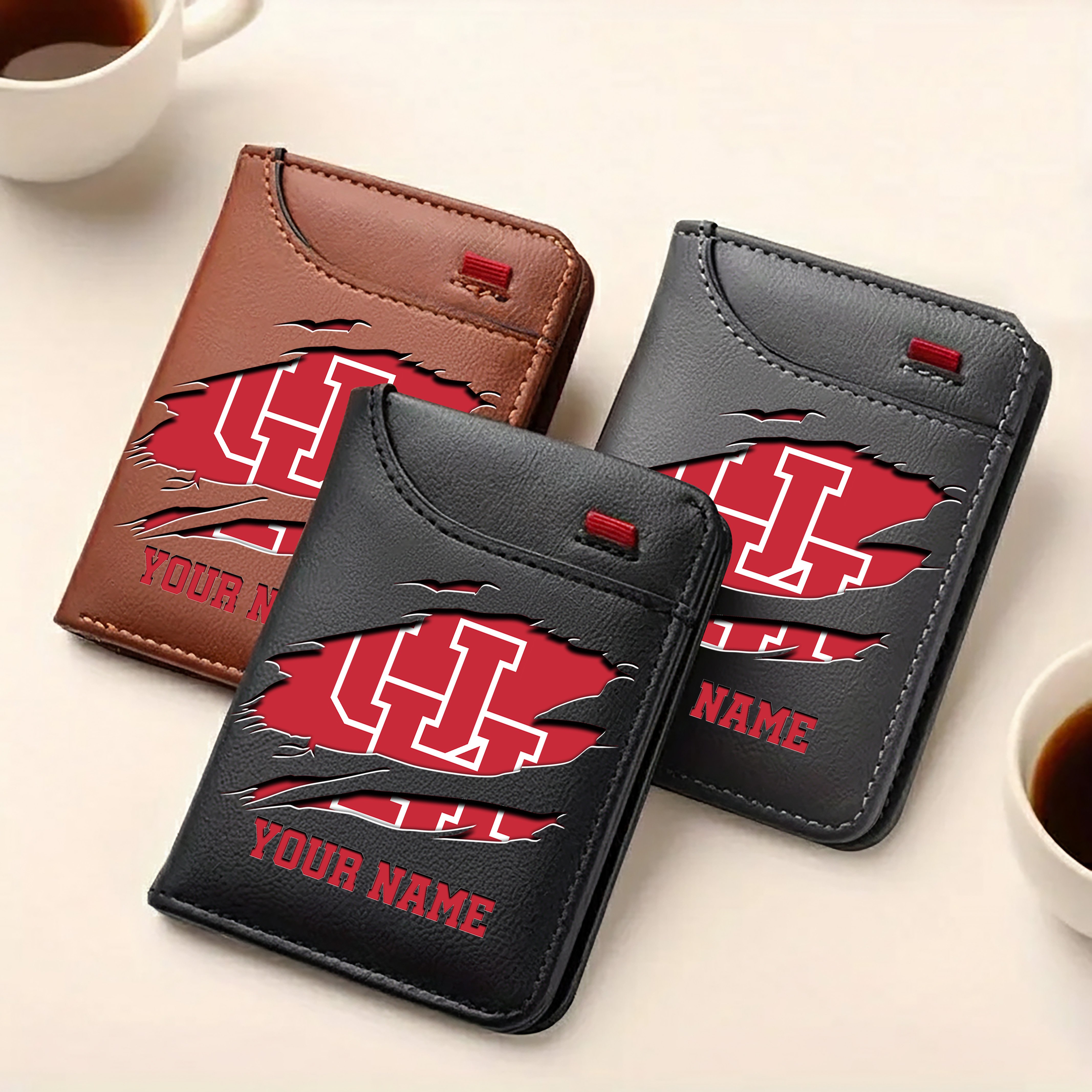 Alternative view of Houston Cougars Men Wallet Custom Your Name, Football Team Men Wallet For Fans, Gifts For Football Lovers EHIVM-09253657A