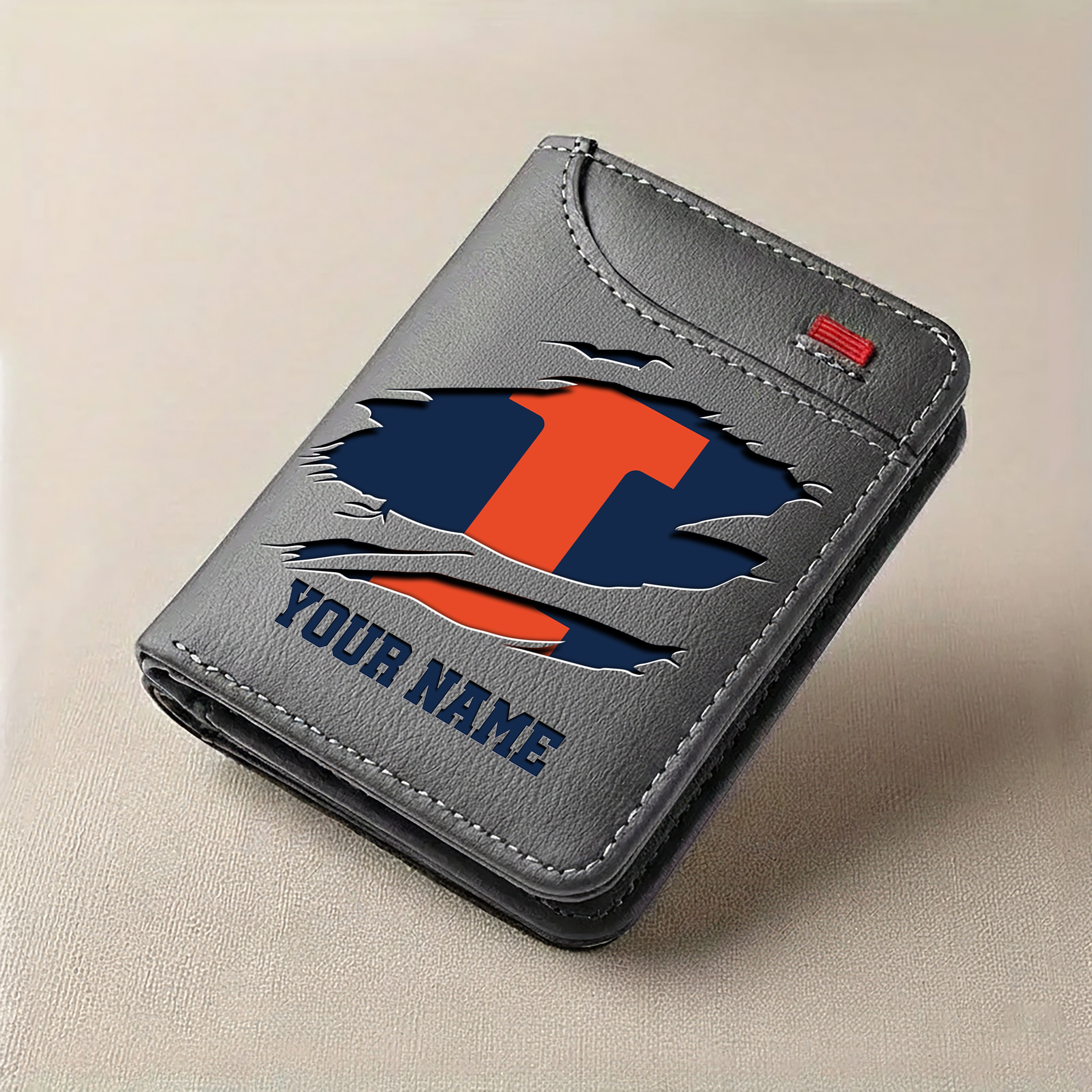 Illinois Fighting Illini Men Wallet Custom Your Name, Football Team Men Wallet For Fans, Gifts For Football Lovers EHIVM-09253657A - Image 5
