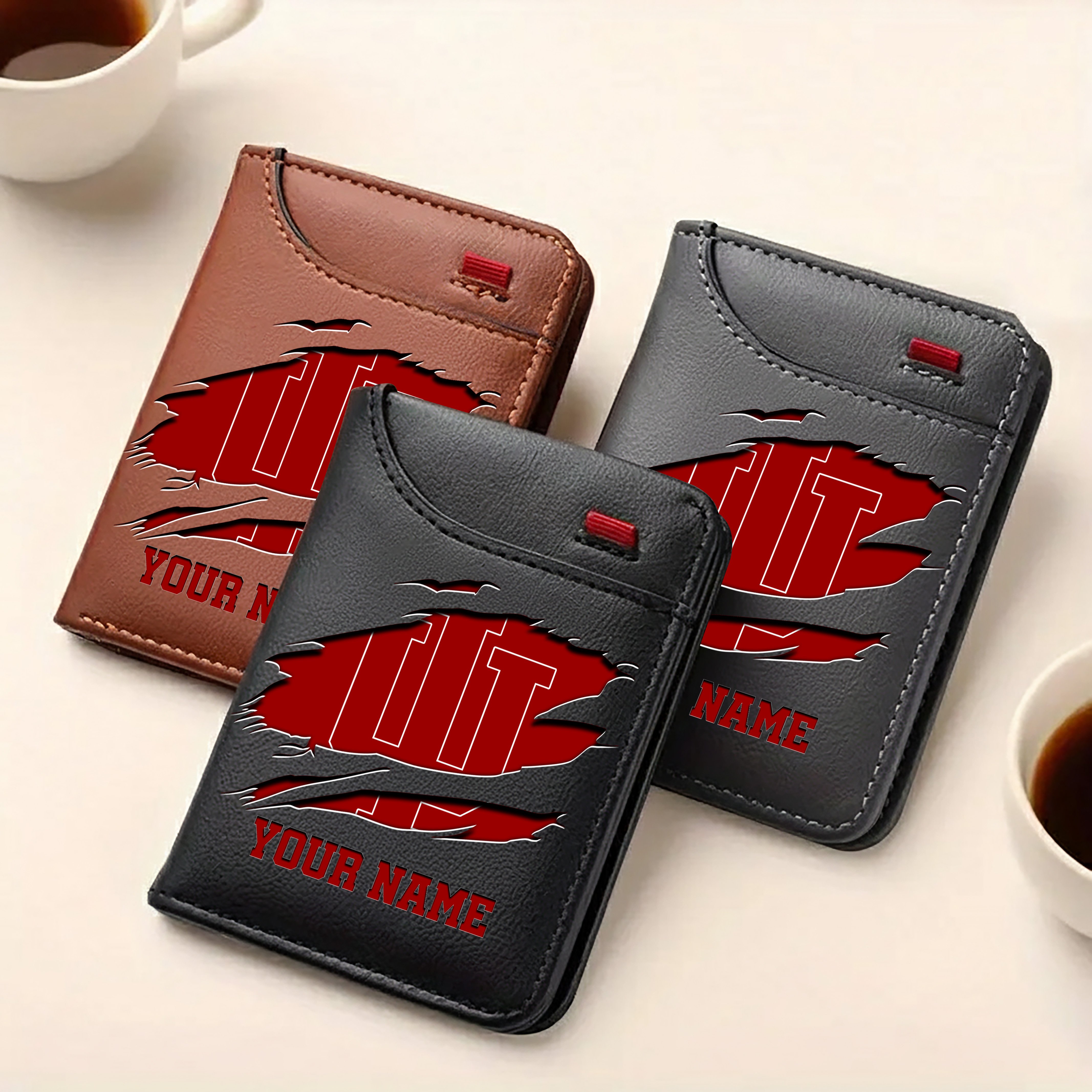 Alternative view of Indiana Hoosiers Men Wallet Custom Your Name, Football Team Men Wallet For Fans, Gifts For Football Lovers EHIVM-09253657A
