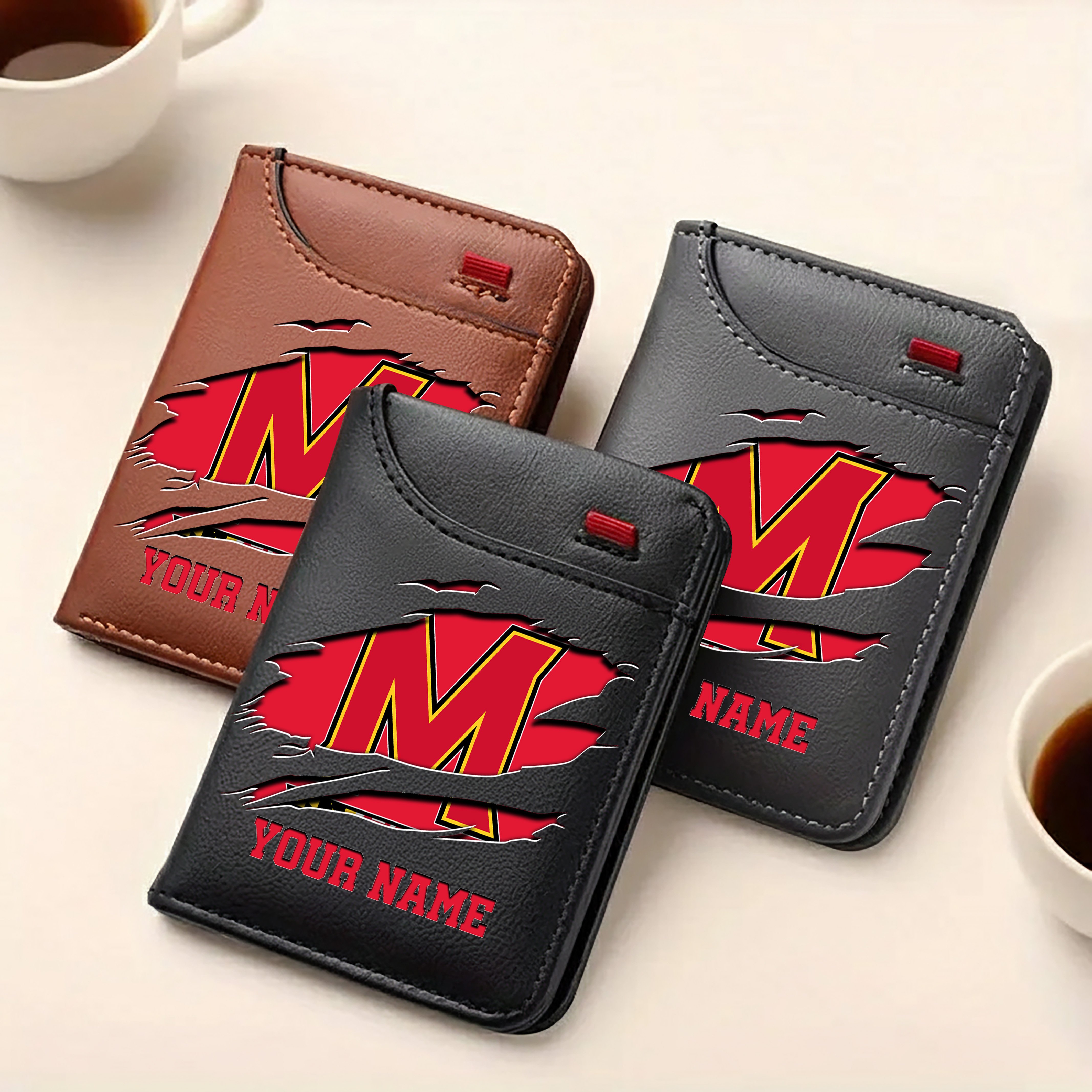 Alternative view of Maryland Terrapins Men Wallet Custom Your Name, Football Team Men Wallet For Fans, Gifts For Football Lovers EHIVM-09253657A