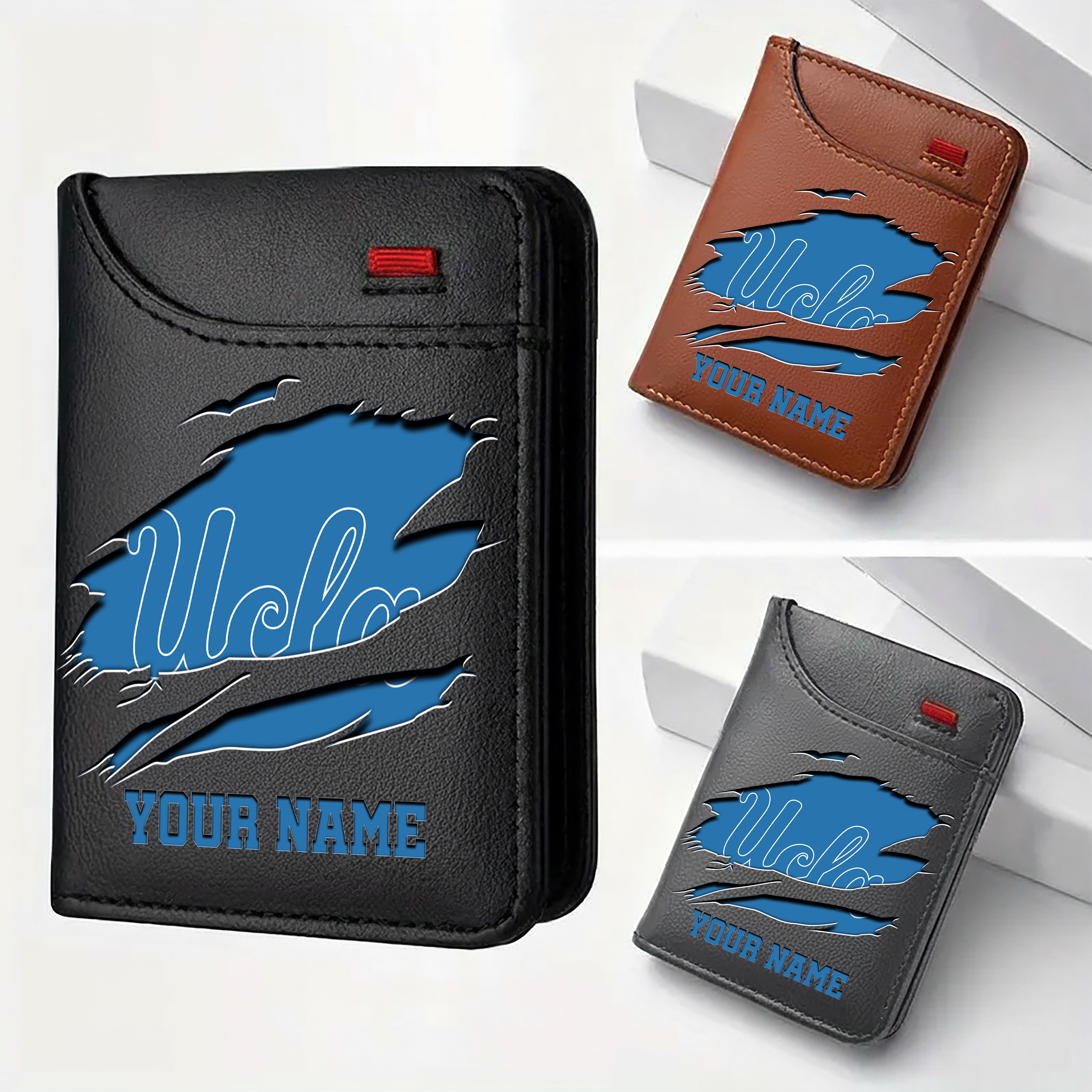 UCLA Bruins Men Wallet Custom Your Name, Football Team Men Wallet For Fans, Gifts For Football Lovers EHIVM-09253657A