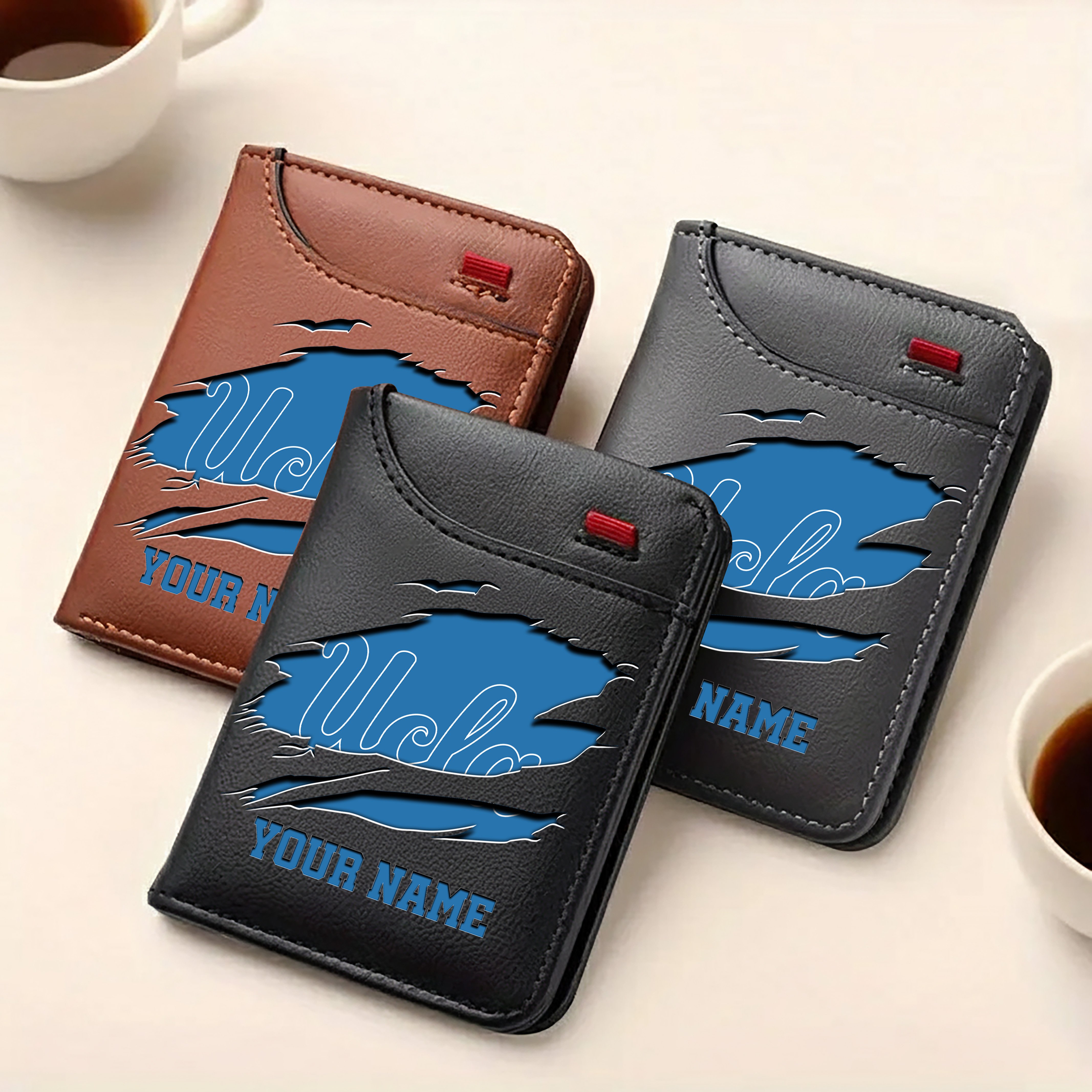Alternative view of UCLA Bruins Men Wallet Custom Your Name, Football Team Men Wallet For Fans, Gifts For Football Lovers EHIVM-09253657A