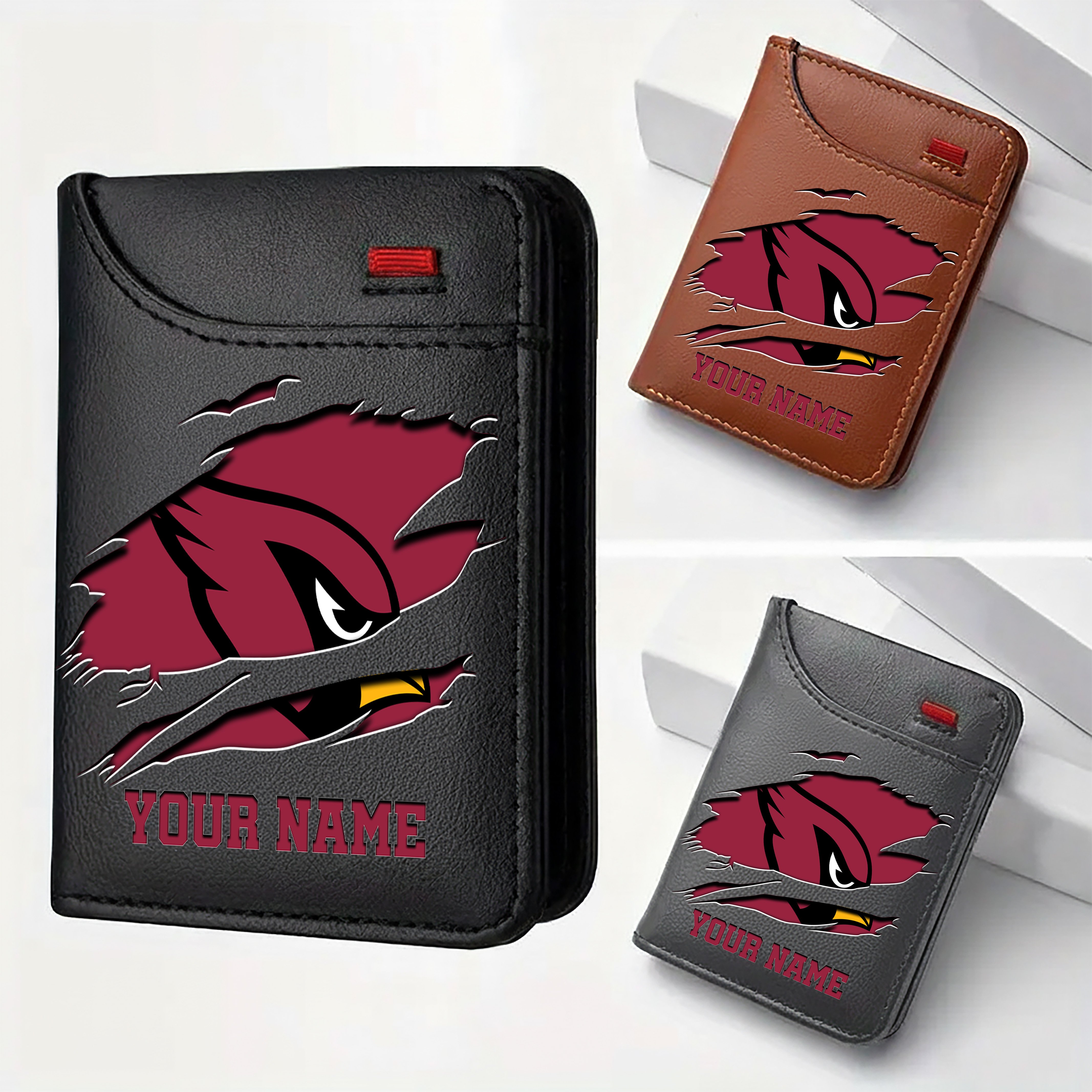 Arizona Cardinals Men Wallet Custom Your Name, Football Team Men Wallet For Fans, Gifts For Football Lovers EHIVM-11194522N