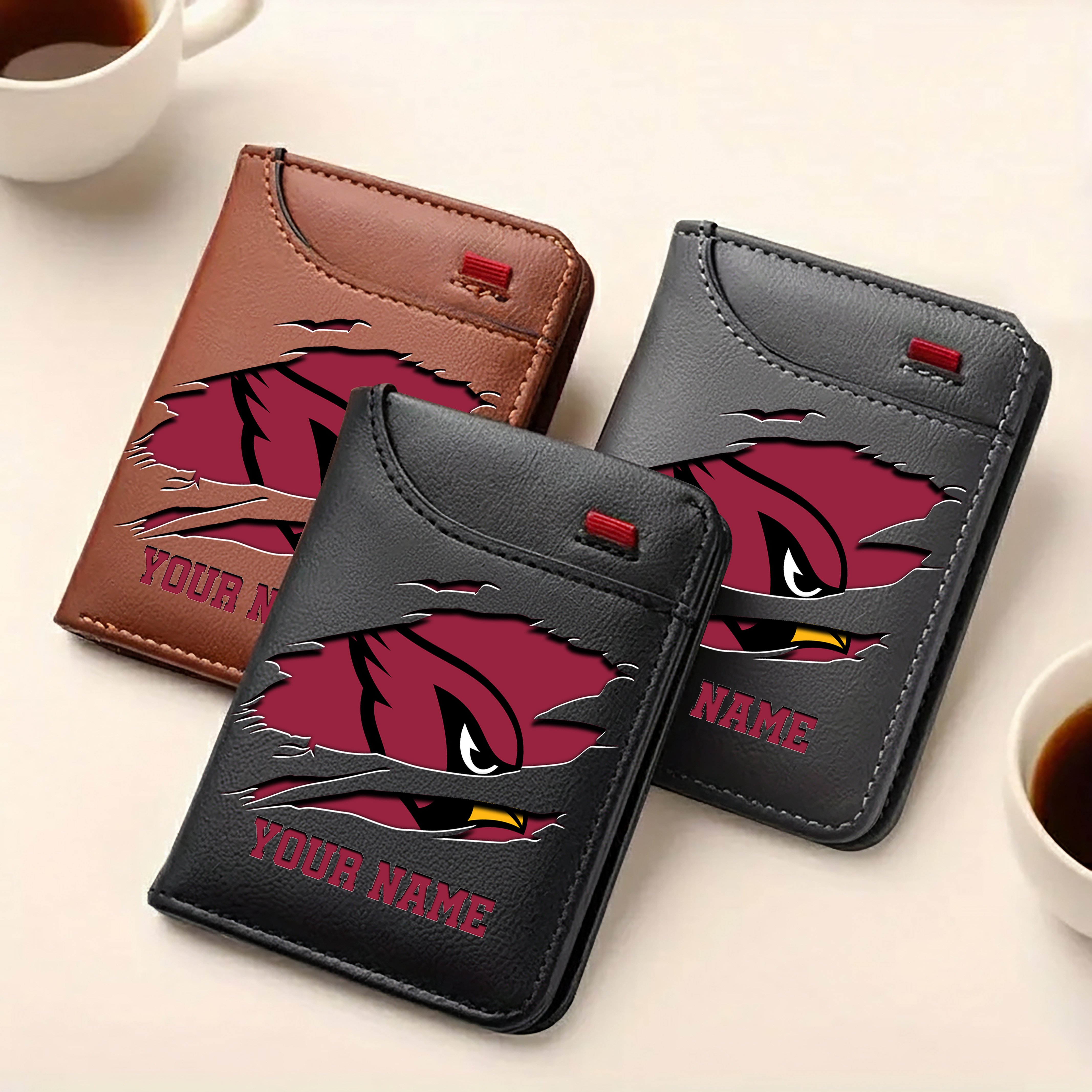 Alternative view of Arizona Cardinals Men Wallet Custom Your Name, Football Team Men Wallet For Fans, Gifts For Football Lovers EHIVM-11194522N