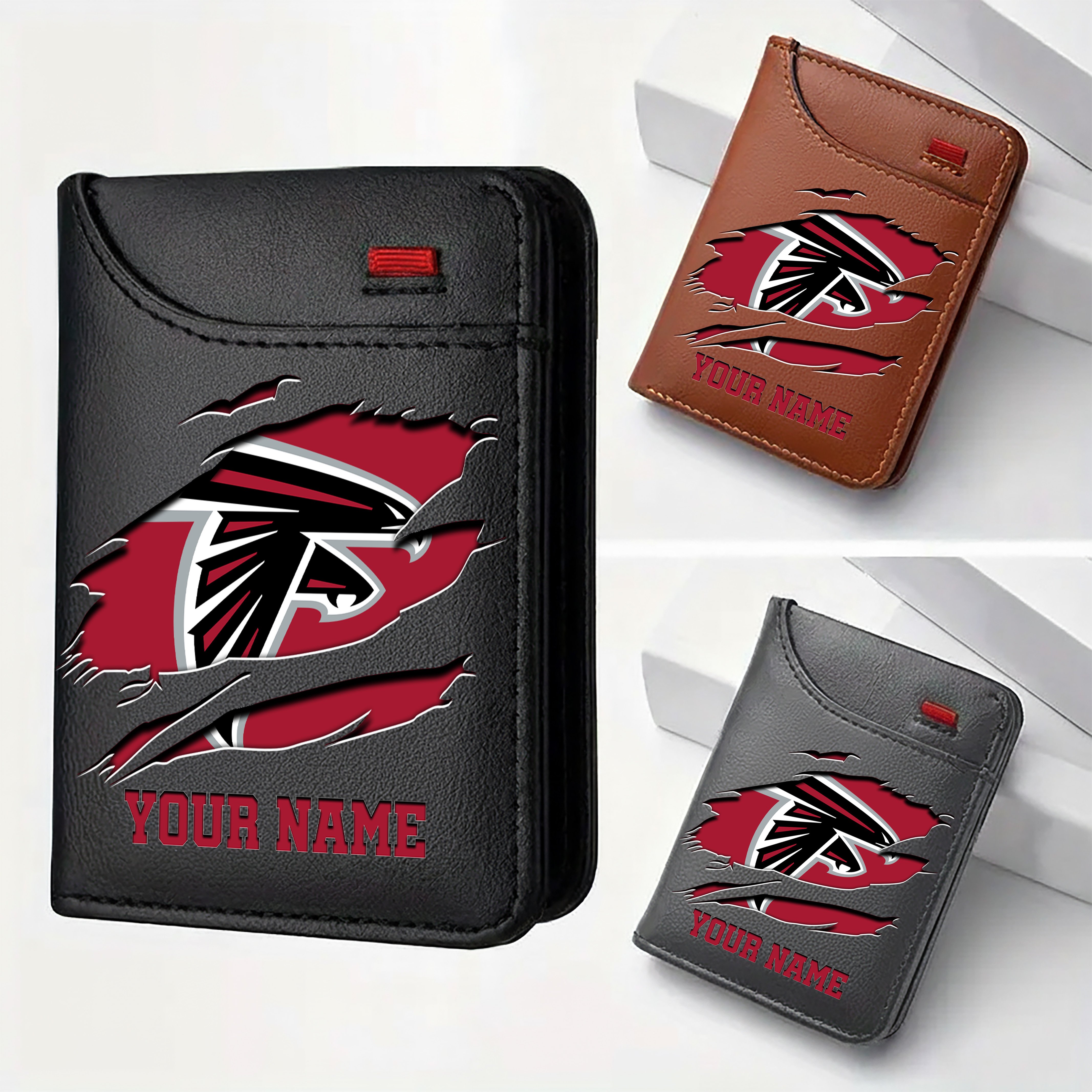 Atlanta Falcons Men Wallet Custom Your Name, Football Team Men Wallet For Fans, Gifts For Football Lovers EHIVM-11194522N