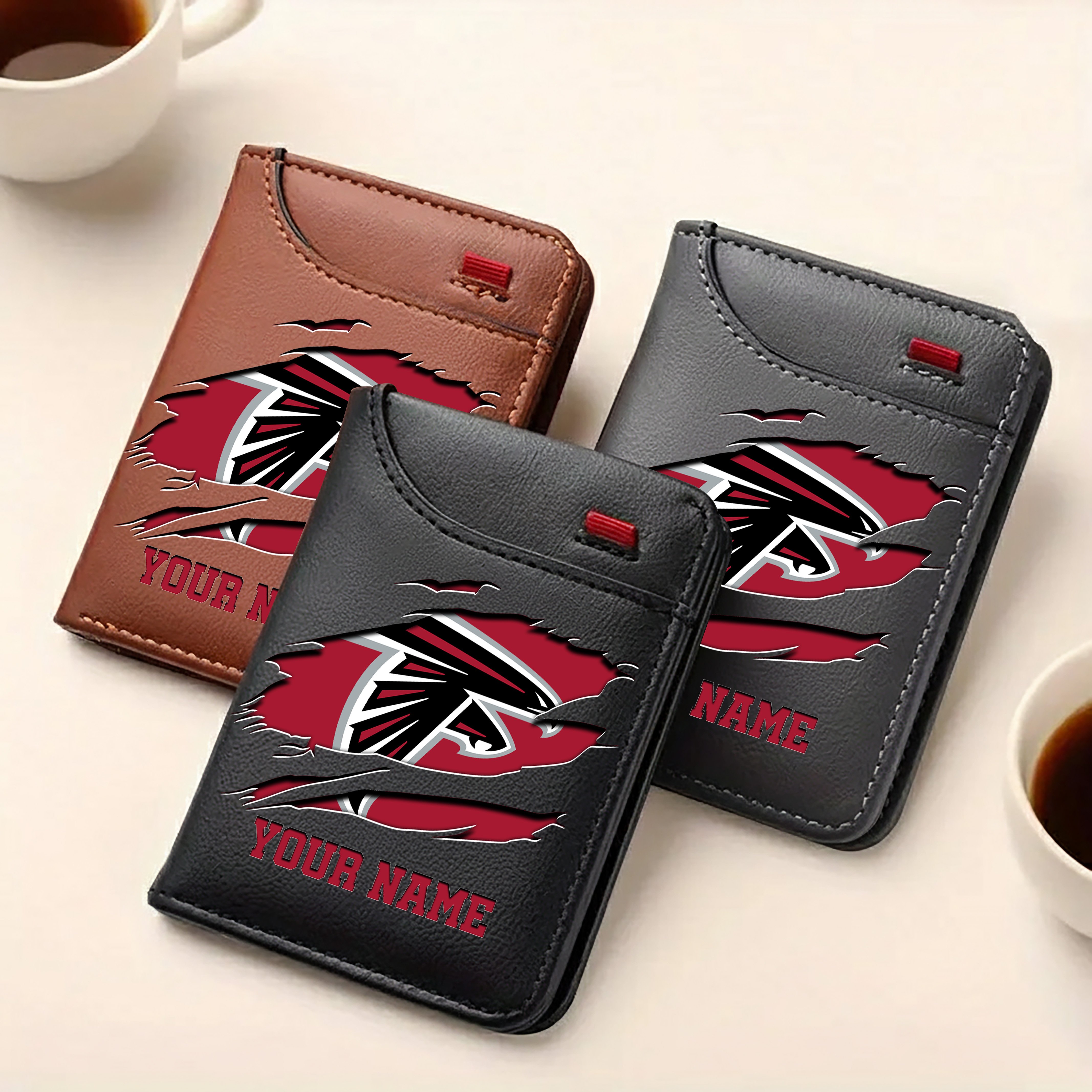 Alternative view of Atlanta Falcons Men Wallet Custom Your Name, Football Team Men Wallet For Fans, Gifts For Football Lovers EHIVM-11194522N