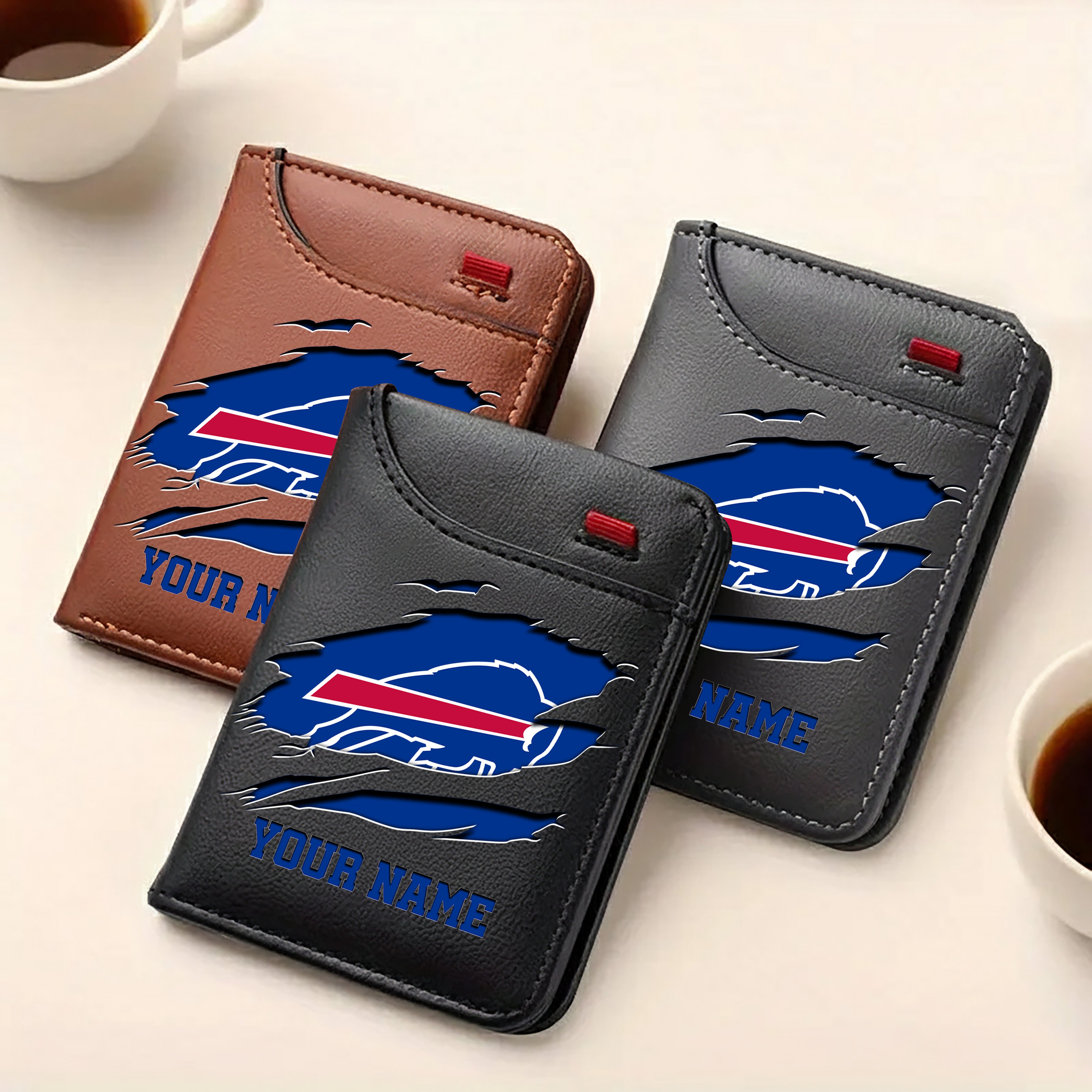 Alternative view of Buffalo Bills Men Wallet Custom Your Name, Football Team Men Wallet For Fans, Gifts For Football Lovers EHIVM-11194522N