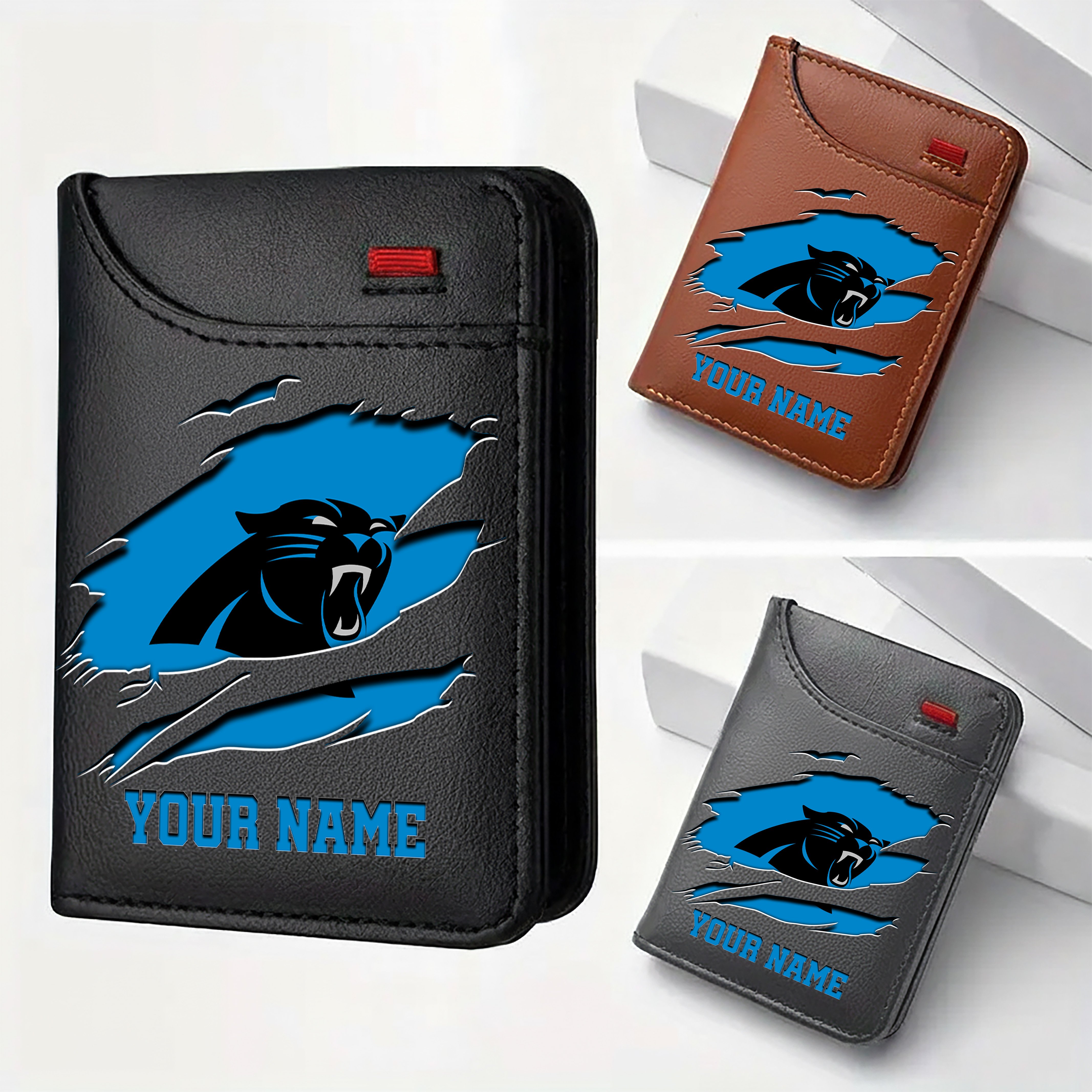 Carolina Panthers Men Wallet Custom Your Name, Football Team Men Wallet For Fans, Gifts For Football Lovers EHIVM-11194522N