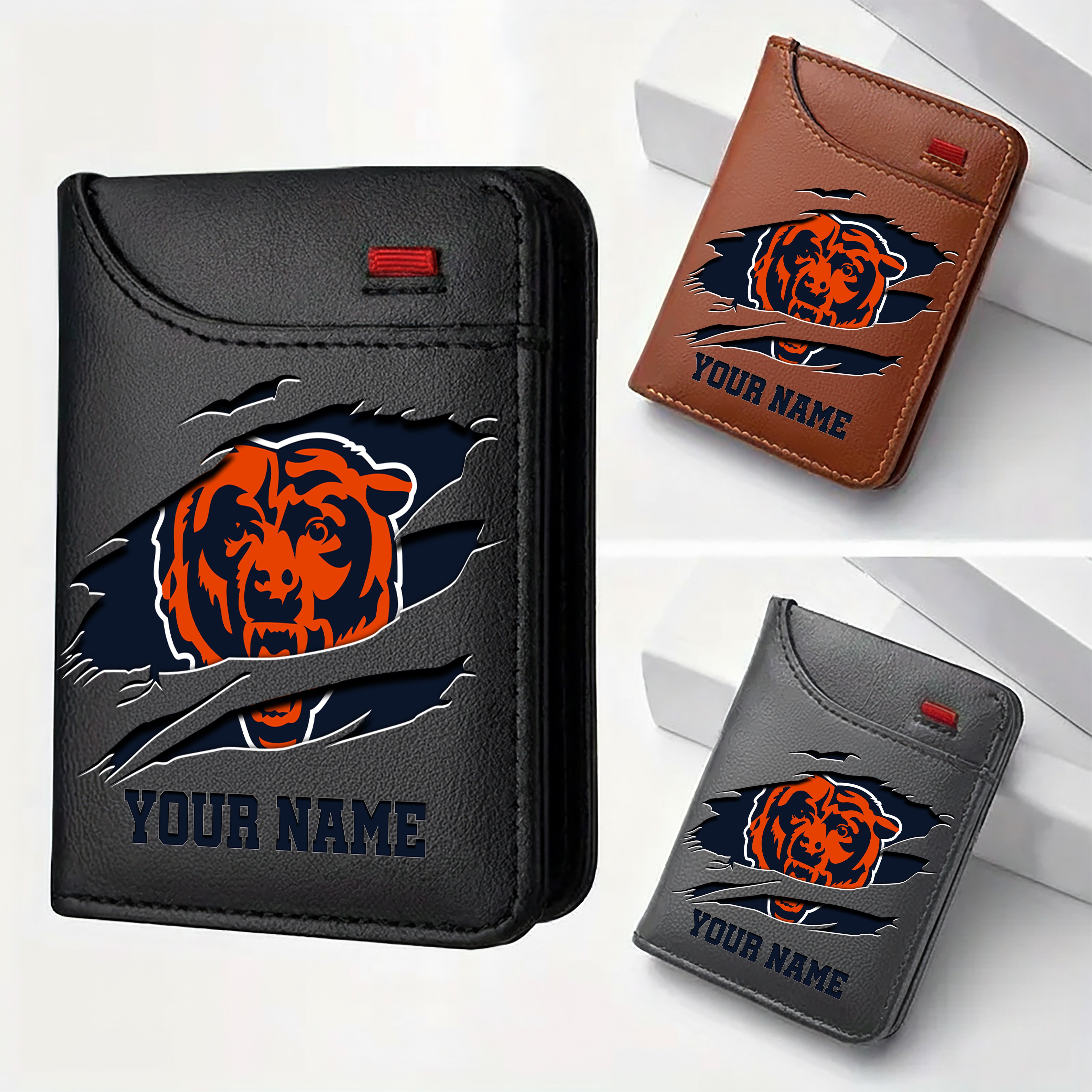 Chicago Bears Men Wallet Custom Your Name, Football Team Men Wallet For Fans, Gifts For Football Lovers EHIVM-11194522N