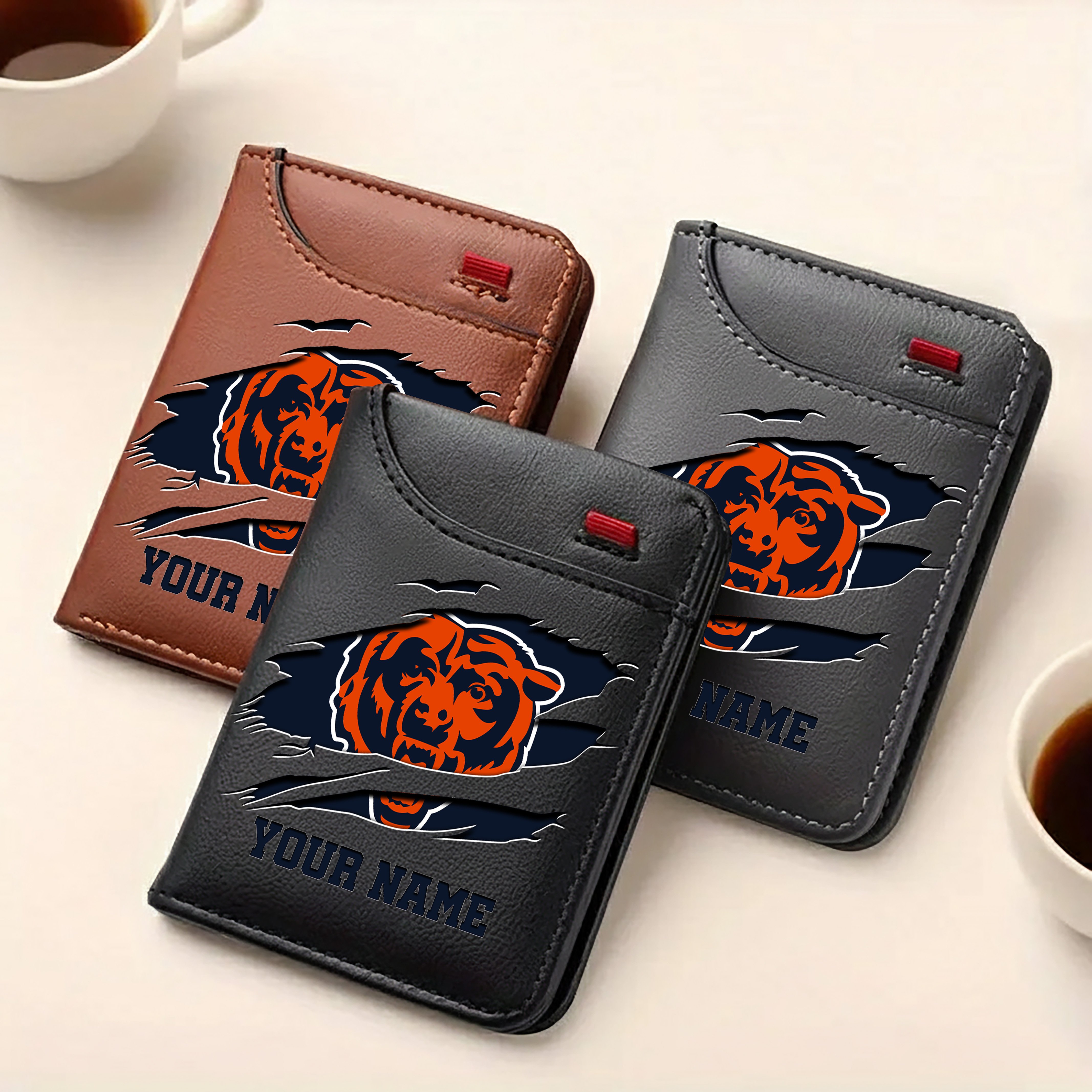 Alternative view of Chicago Bears Men Wallet Custom Your Name, Football Team Men Wallet For Fans, Gifts For Football Lovers EHIVM-11194522N