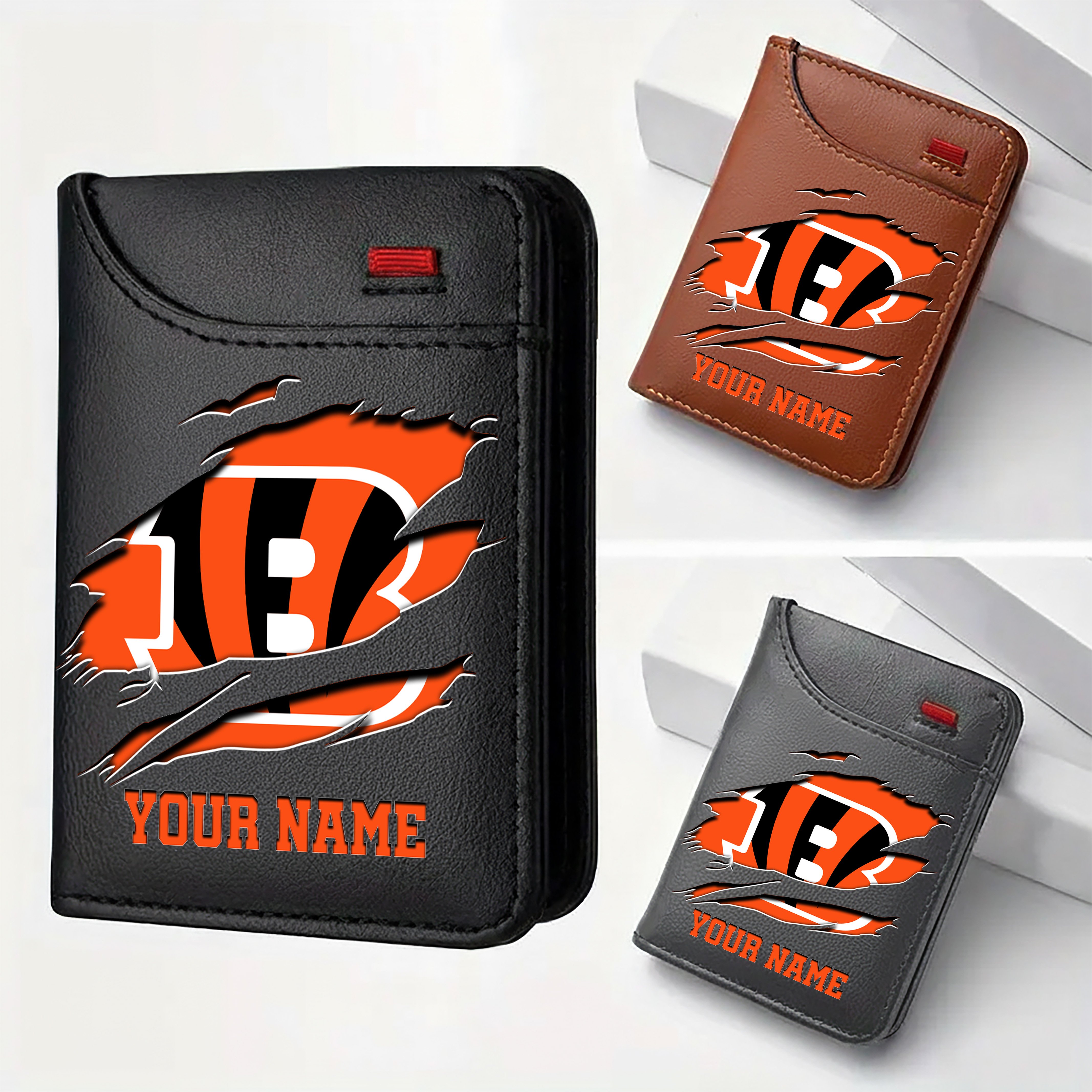 Cincinnati Bengals Men Wallet Custom Your Name, Football Team Men Wallet For Fans, Gifts For Football Lovers EHIVM-11194522N