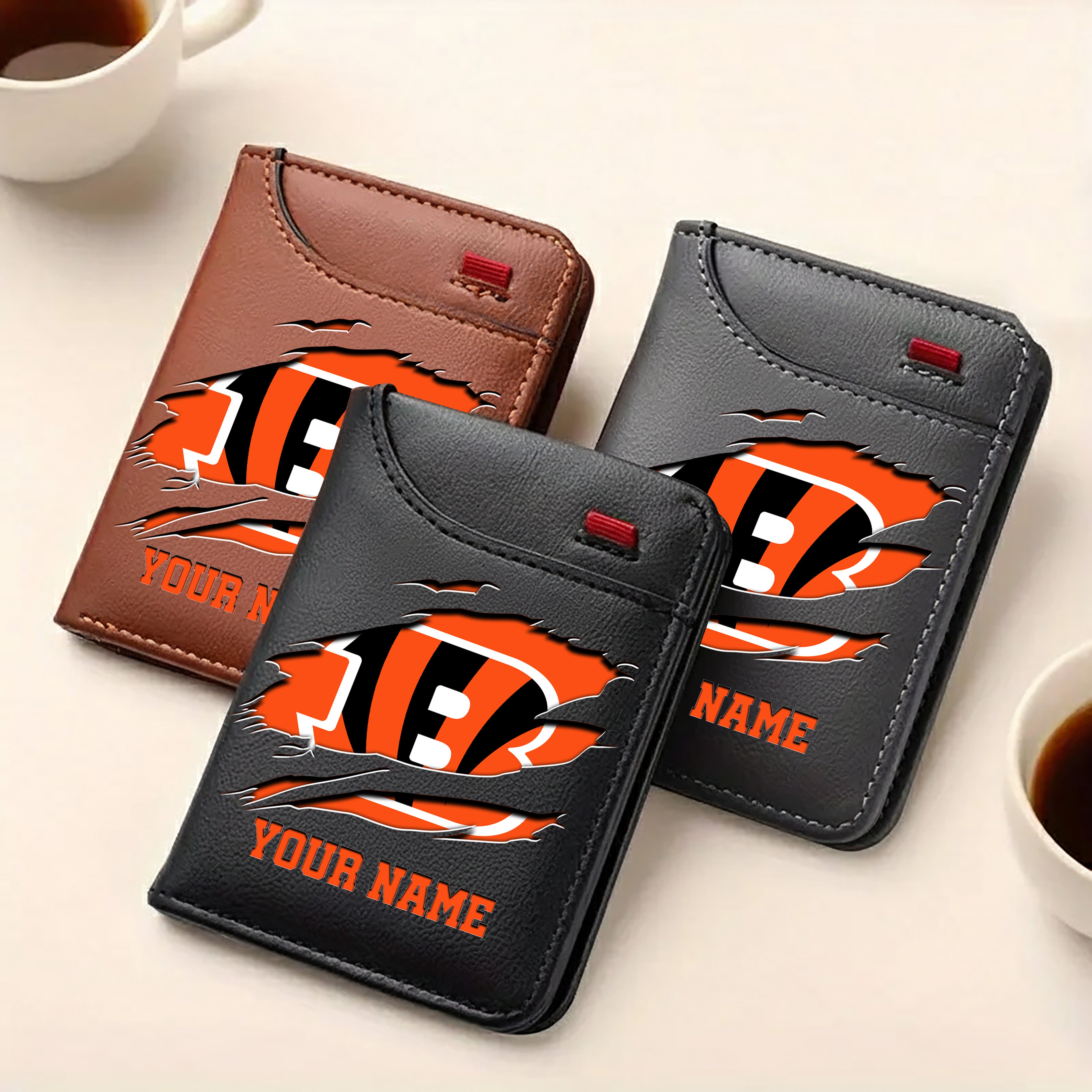 Alternative view of Cincinnati Bengals Men Wallet Custom Your Name, Football Team Men Wallet For Fans, Gifts For Football Lovers EHIVM-11194522N