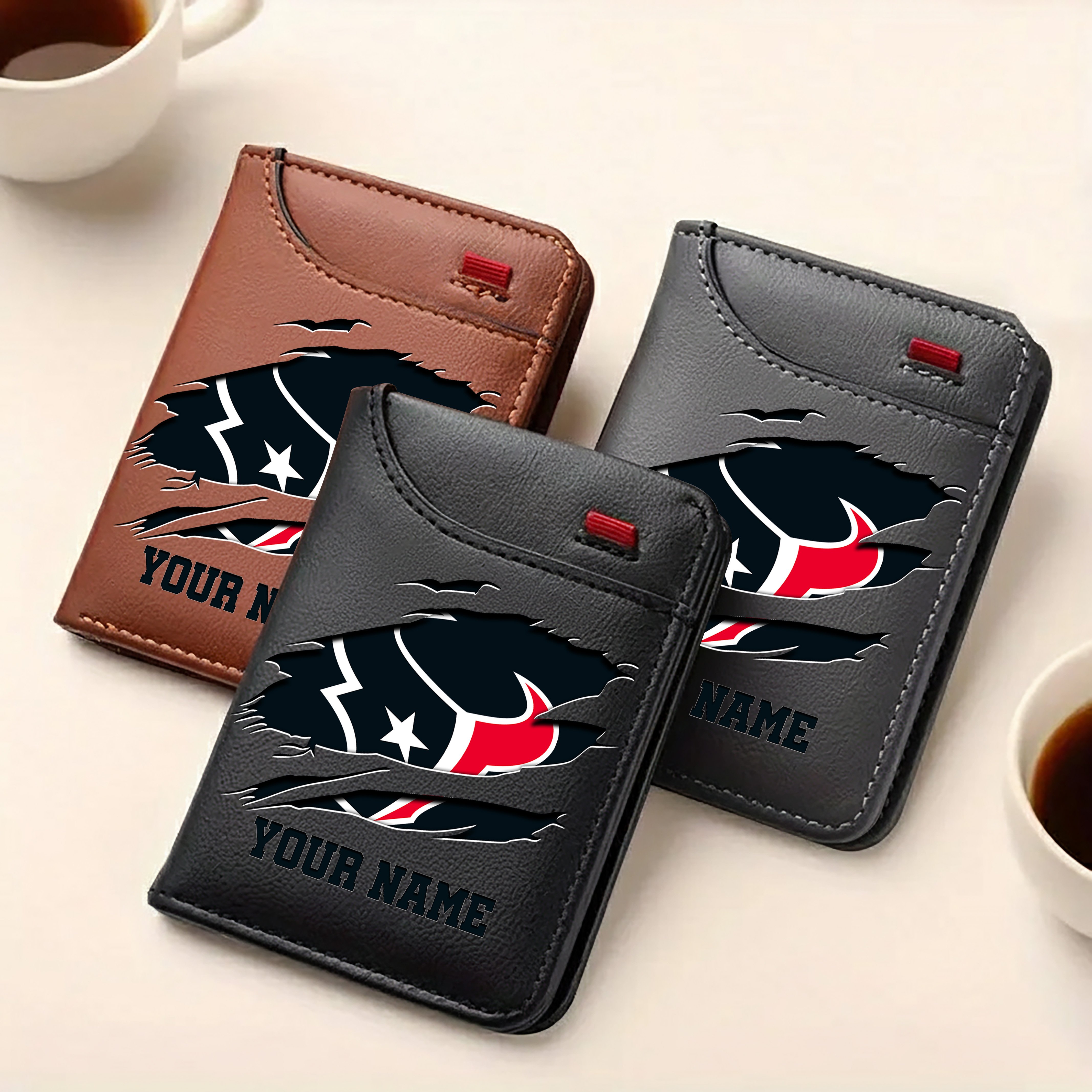 Alternative view of Houston Texans Men Wallet Custom Your Name, Football Team Men Wallet For Fans, Gifts For Football Lovers EHIVM-11194522N