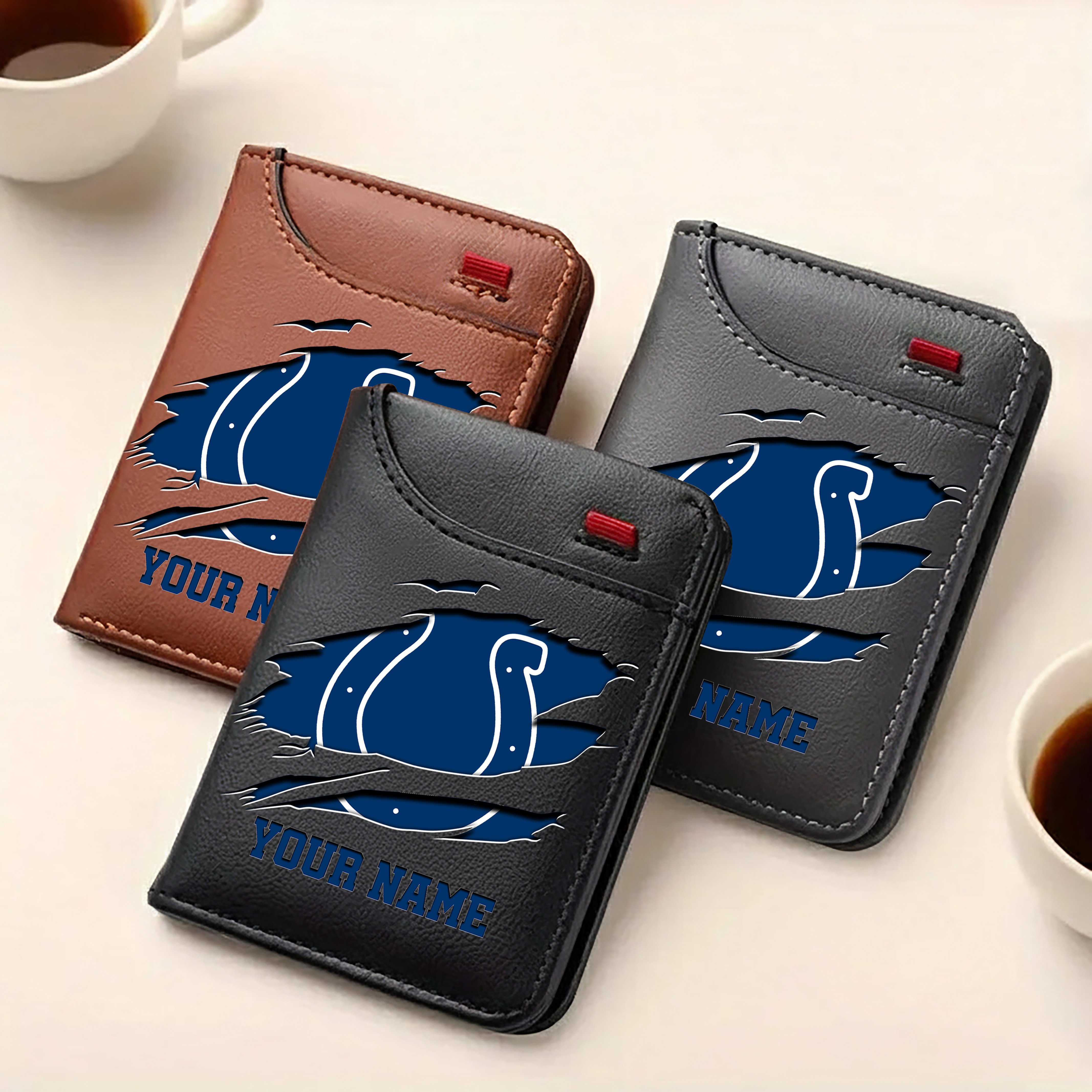 Alternative view of Indianapolis Colts Men Wallet Custom Your Name, Football Team Men Wallet For Fans, Gifts For Football Lovers EHIVM-11194522N