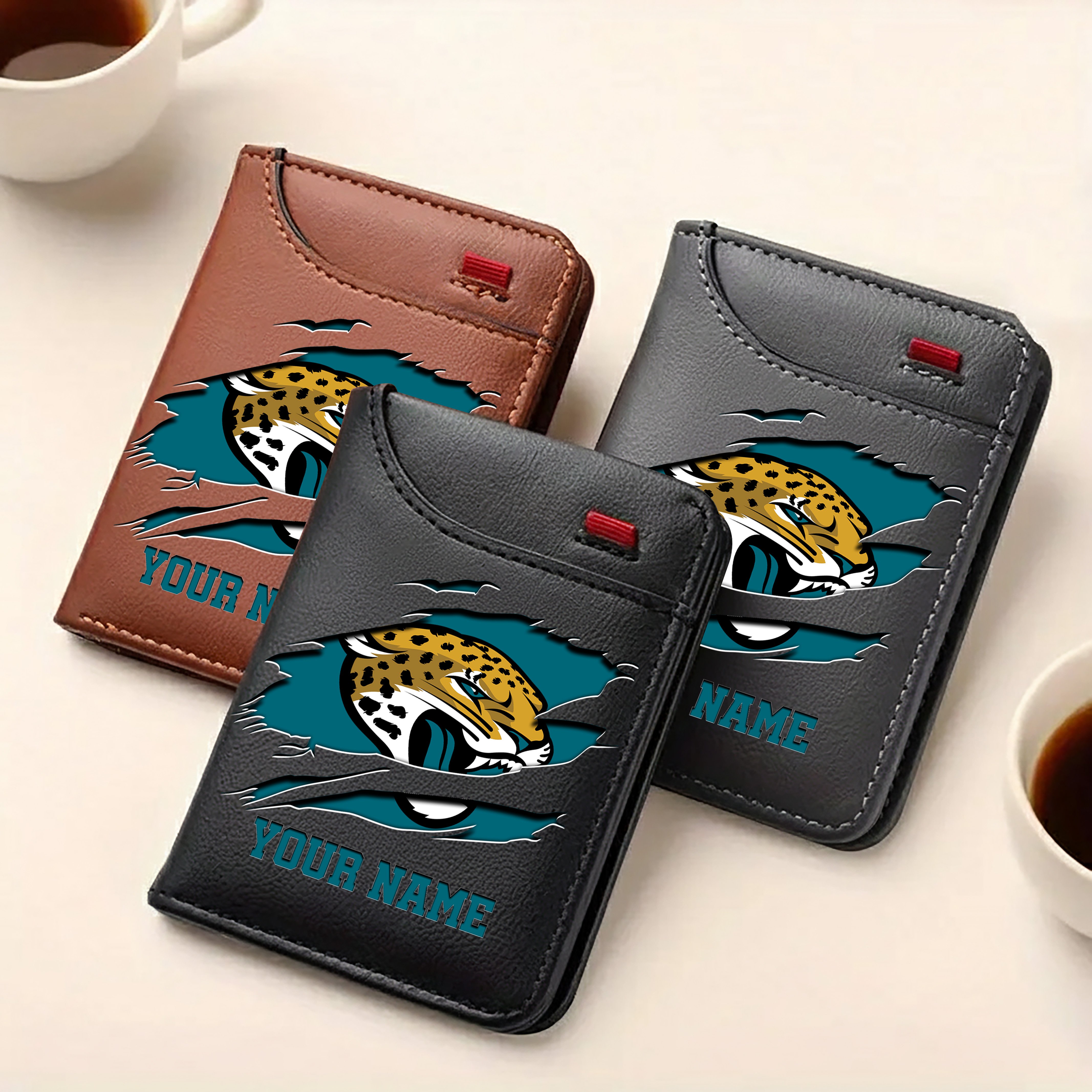 Alternative view of Jacksonville Jaguars Men Wallet Custom Your Name, Football Team Men Wallet For Fans, Gifts For Football Lovers EHIVM-11194522N