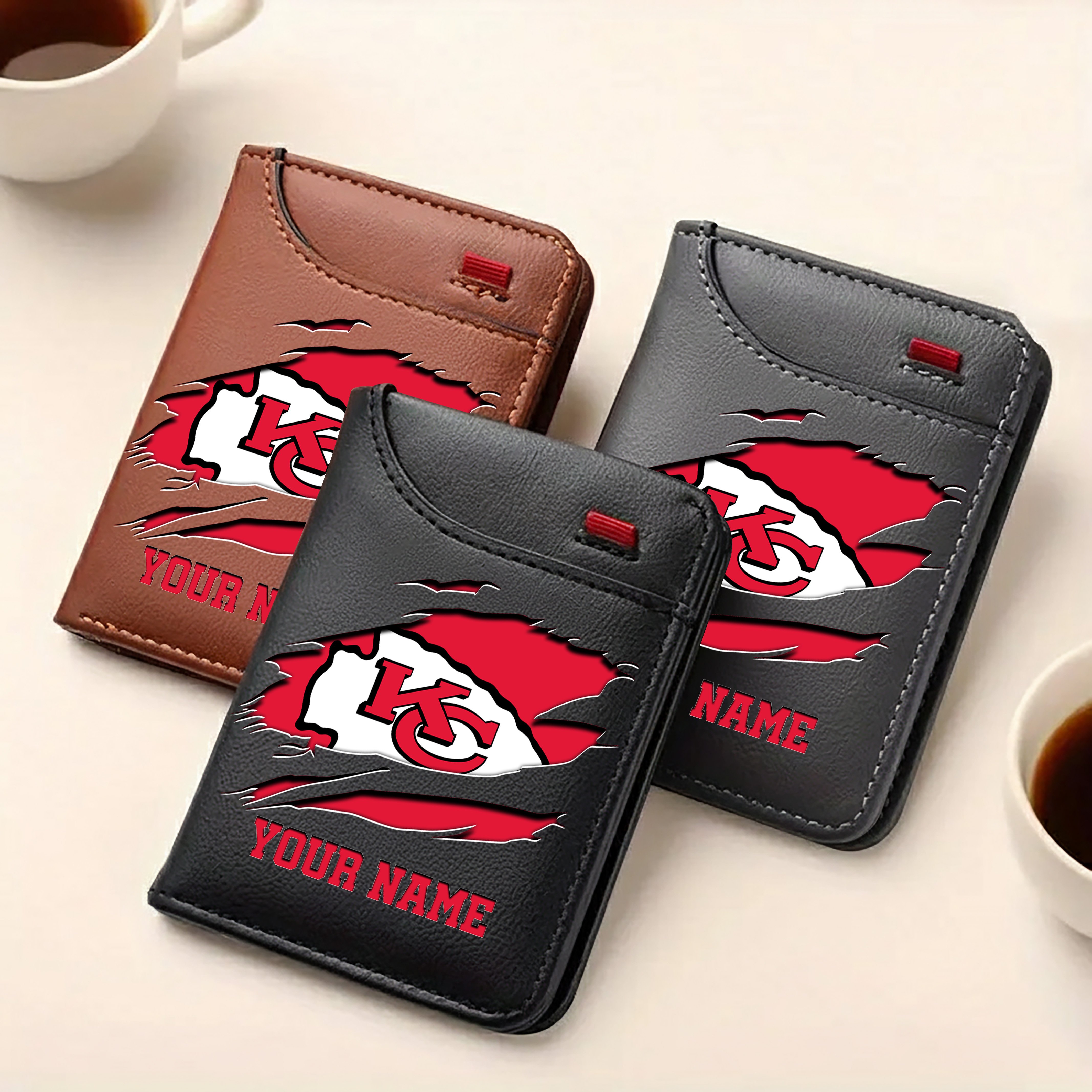 Alternative view of Kansas City Chiefs Men Wallet Custom Your Name, Football Team Men Wallet For Fans, Gifts For Football Lovers EHIVM-11194522N