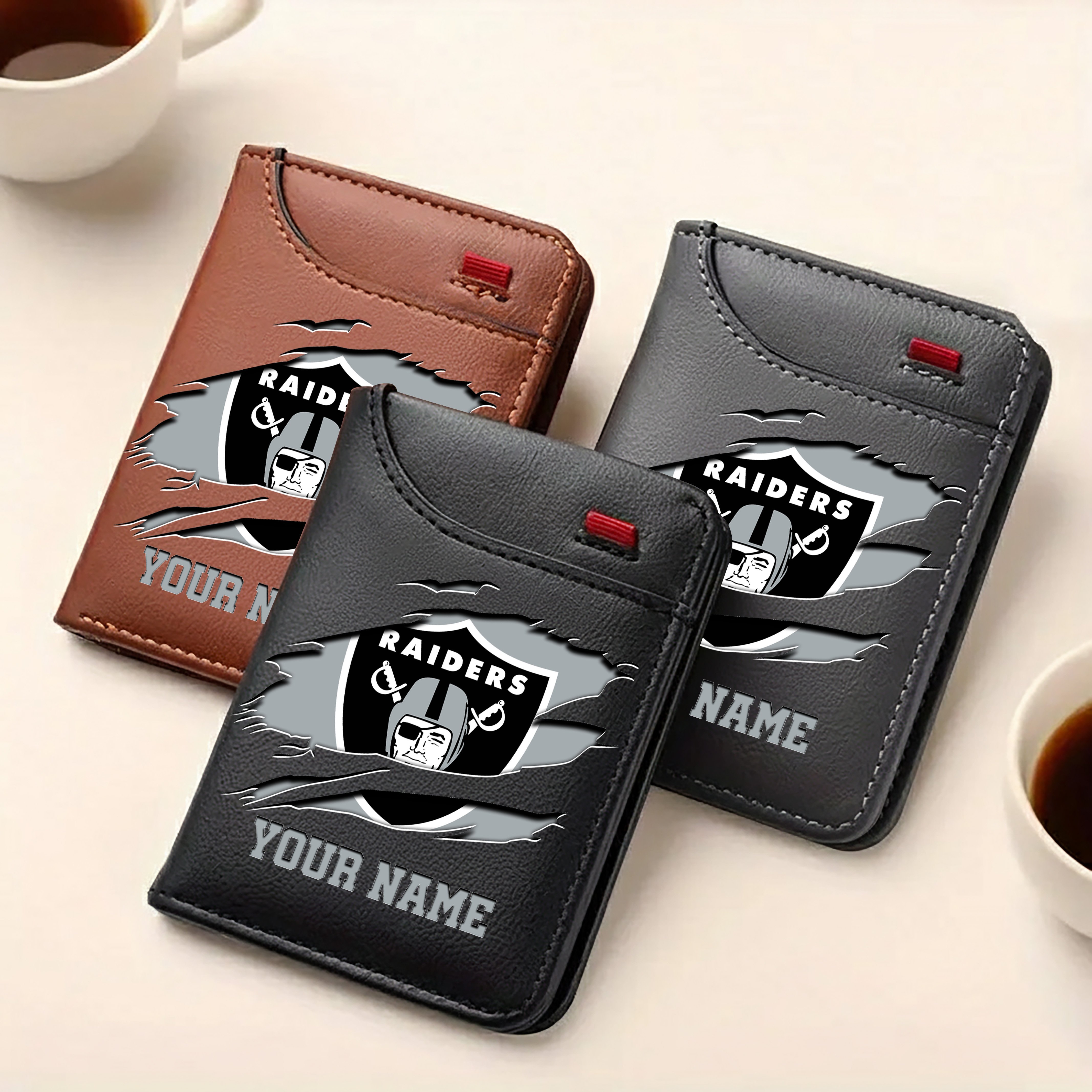 Alternative view of Las Vegas Raiders Men Wallet Custom Your Name, Football Team Men Wallet For Fans, Gifts For Football Lovers EHIVM-11194522N