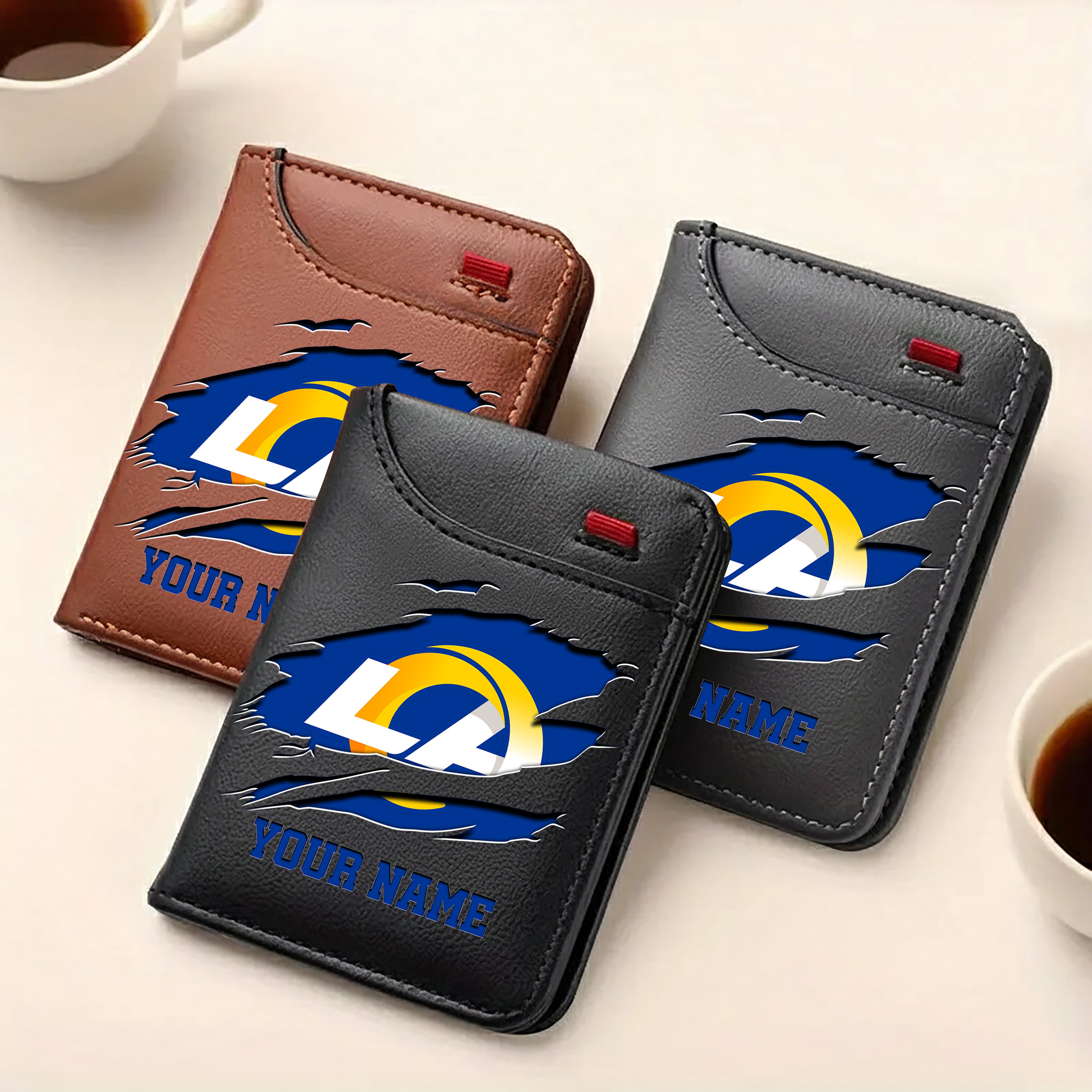 Alternative view of Los Angeles Rams Men Wallet Custom Your Name, Football Team Men Wallet For Fans, Gifts For Football Lovers EHIVM-11194522N
