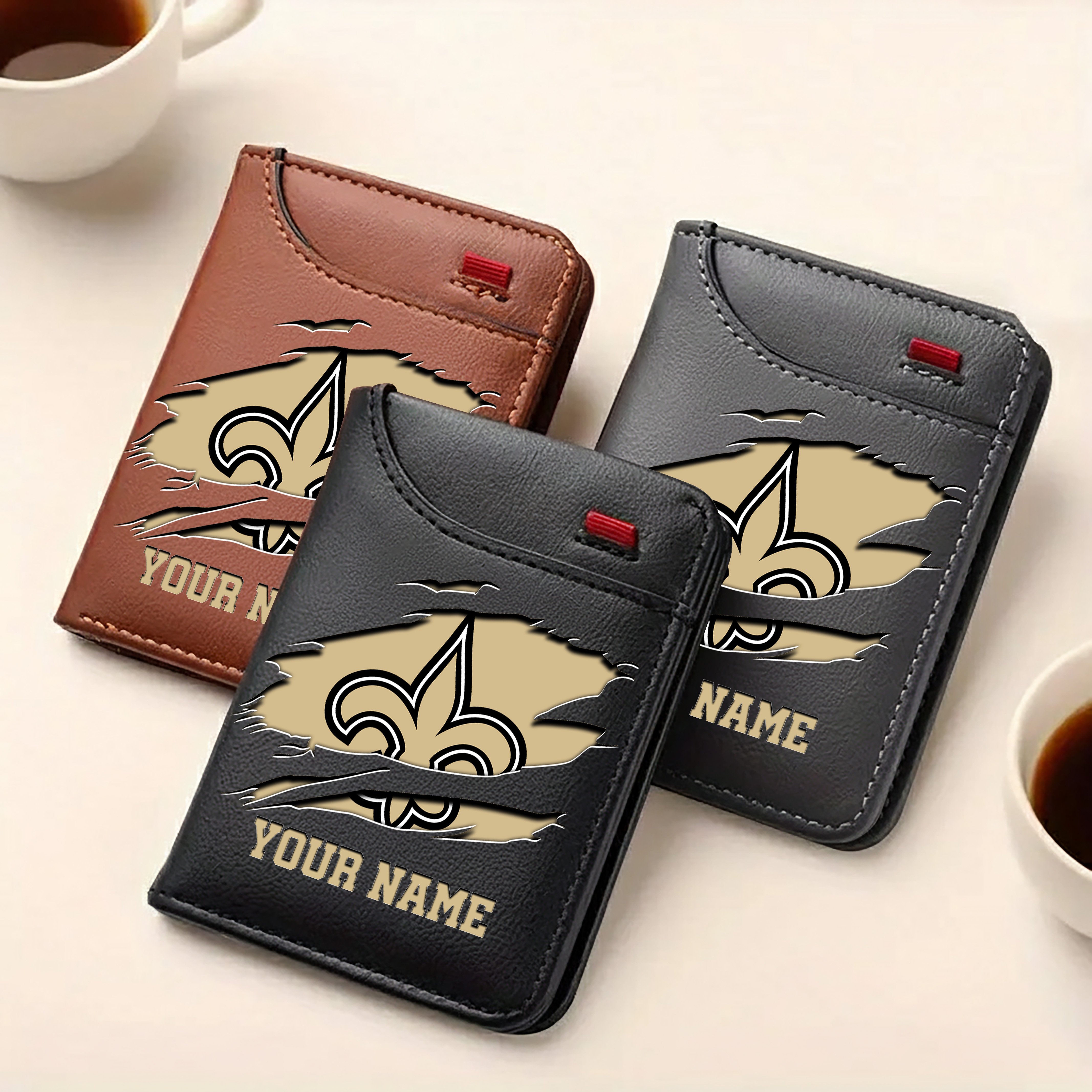Alternative view of New Orleans Saints Men Wallet Custom Your Name, Football Team Men Wallet For Fans, Gifts For Football Lovers EHIVM-11194522N
