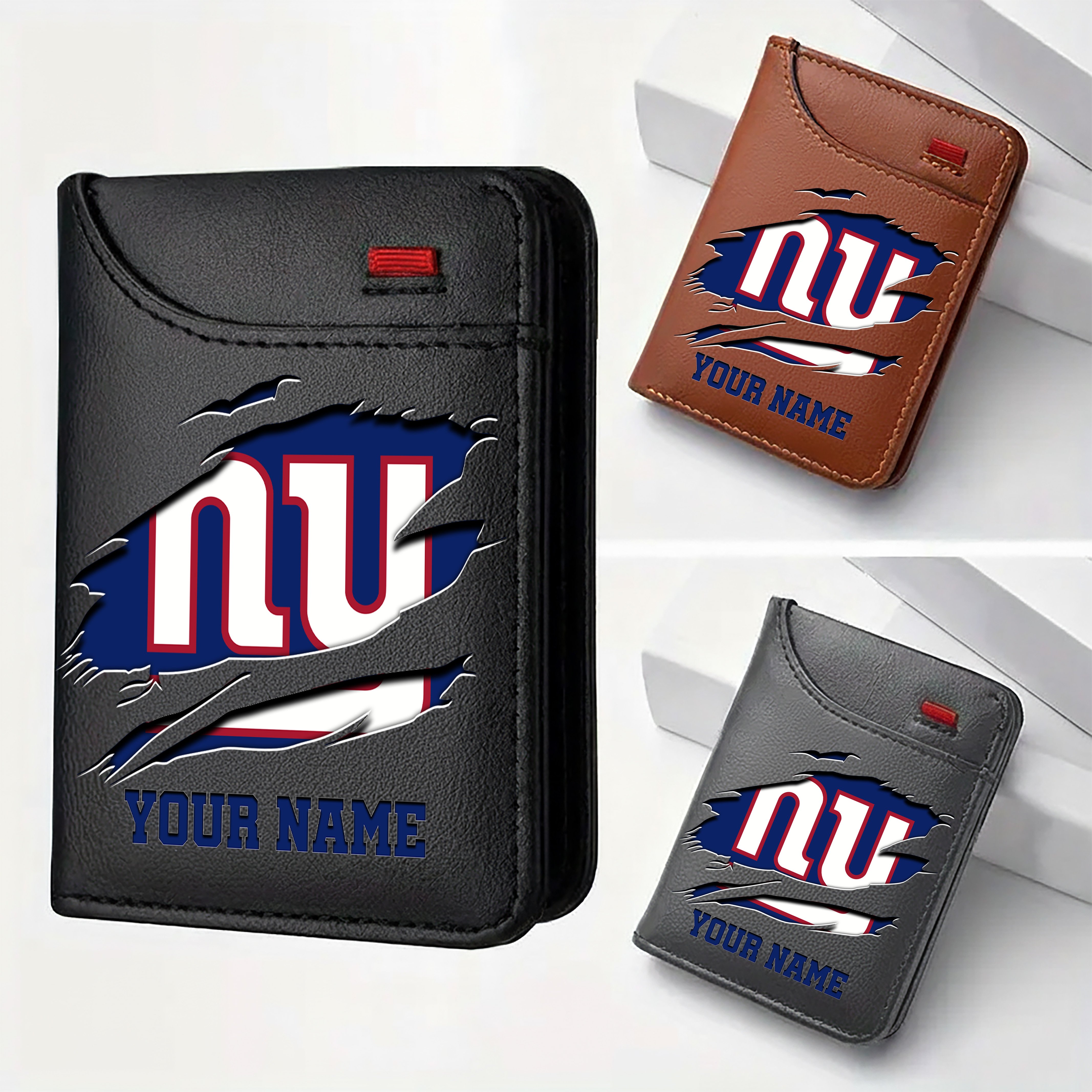New York Giants Men Wallet Custom Your Name, Football Team Men Wallet For Fans, Gifts For Football Lovers EHIVM-11194522N