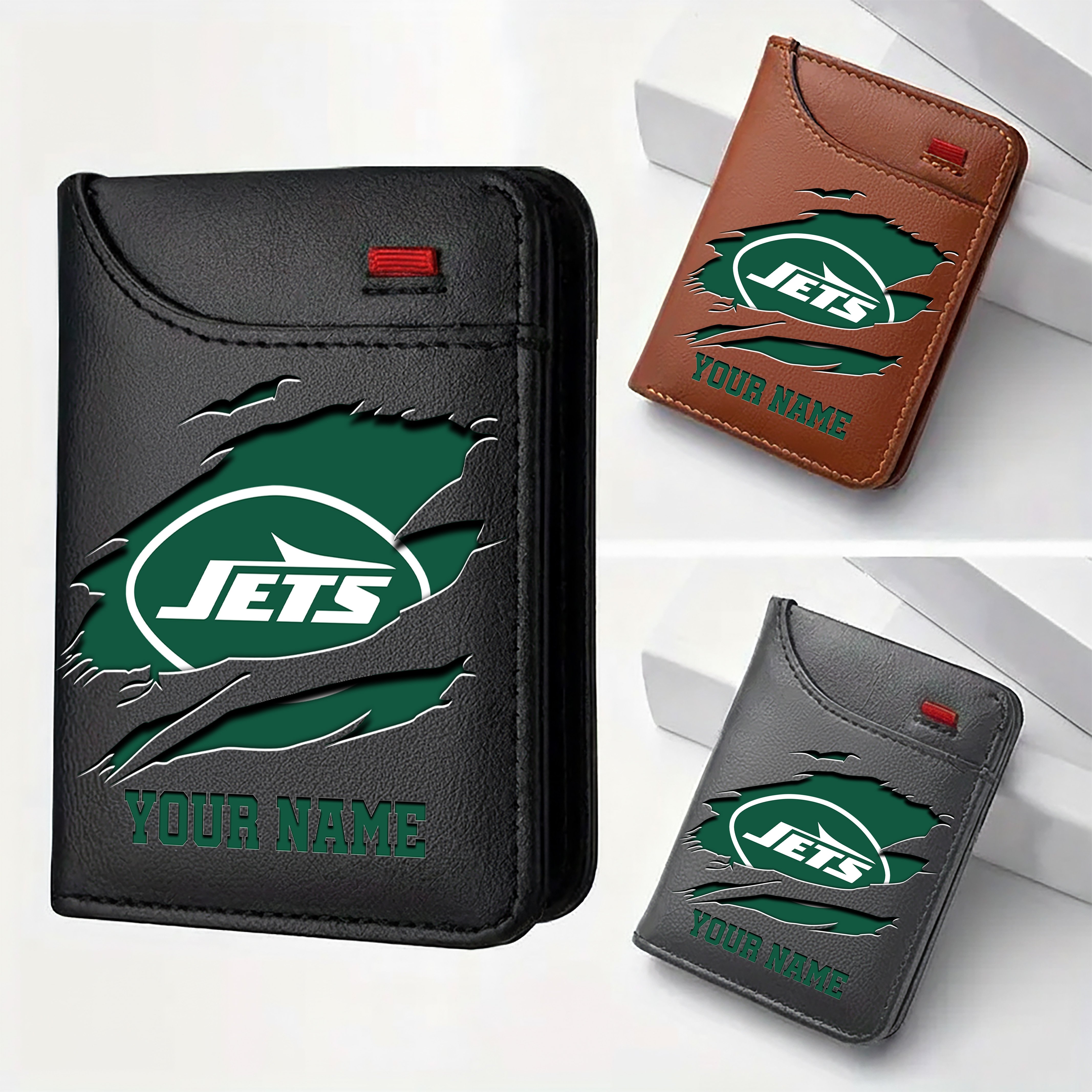 New York Jets Men Wallet Custom Your Name, Football Team Men Wallet For Fans, Gifts For Football Lovers EHIVM-11194522N