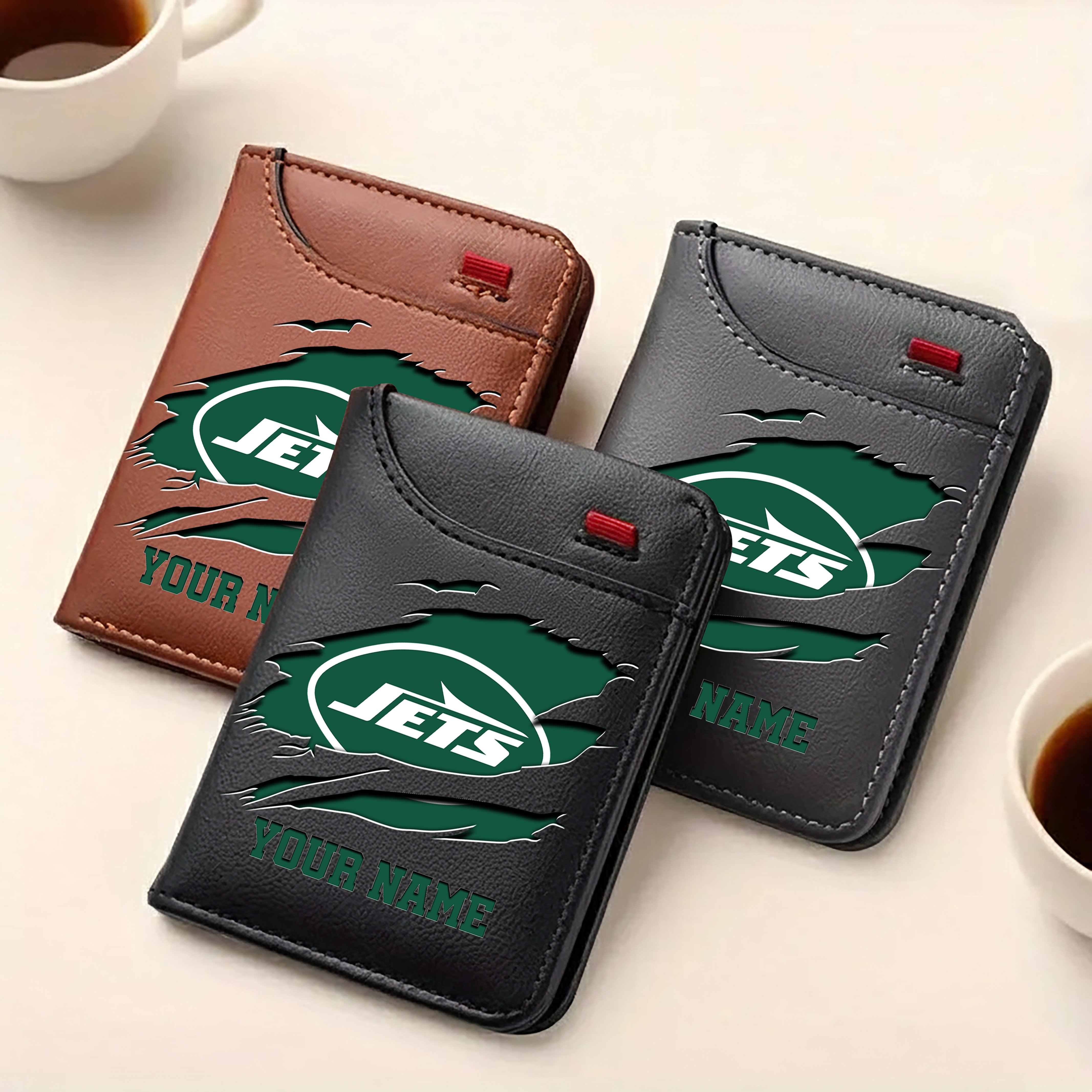 Alternative view of New York Jets Men Wallet Custom Your Name, Football Team Men Wallet For Fans, Gifts For Football Lovers EHIVM-11194522N