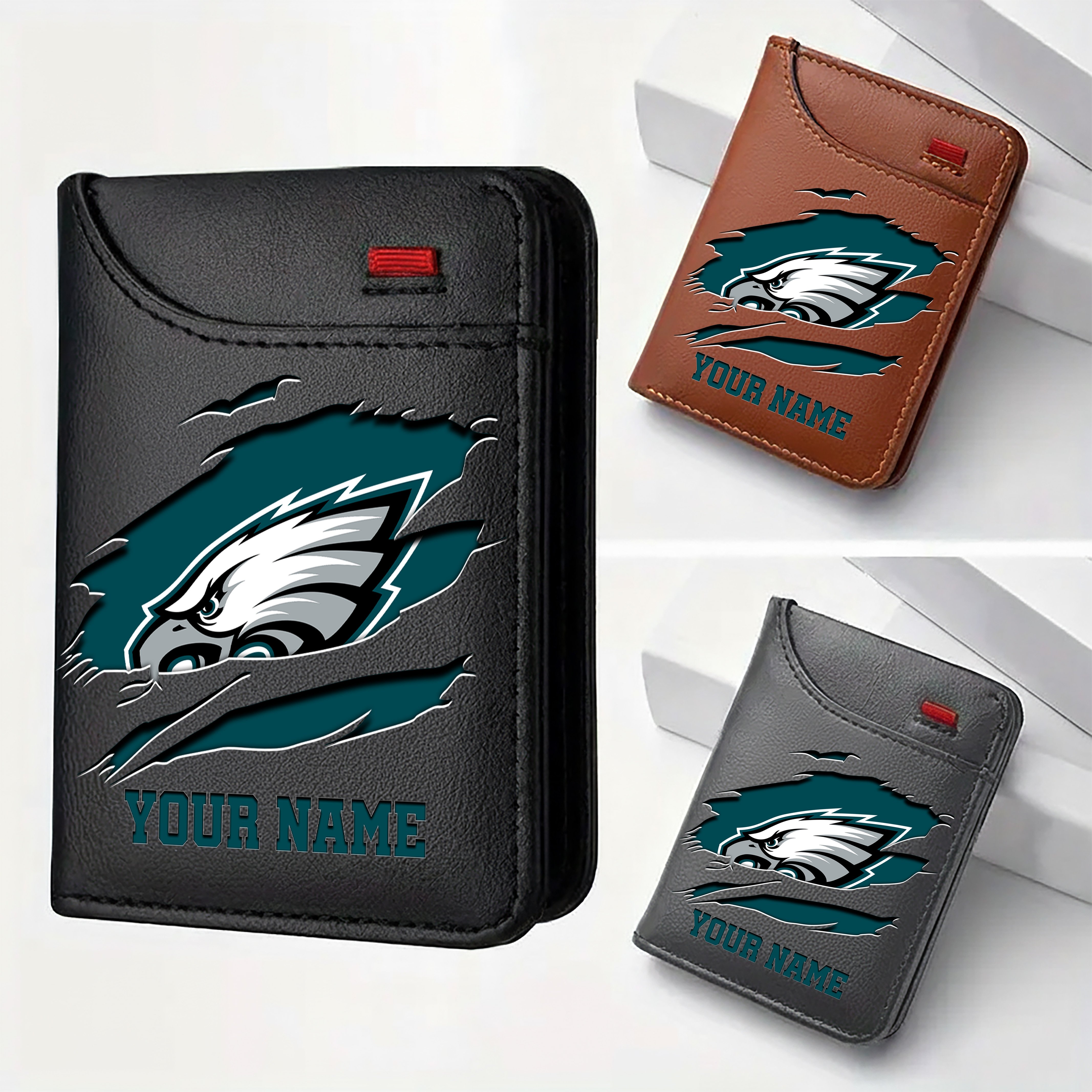 Philadelphia Eagles Men Wallet Custom Your Name, Football Team Men Wallet For Fans, Gifts For Football Lovers EHIVM-11194522N