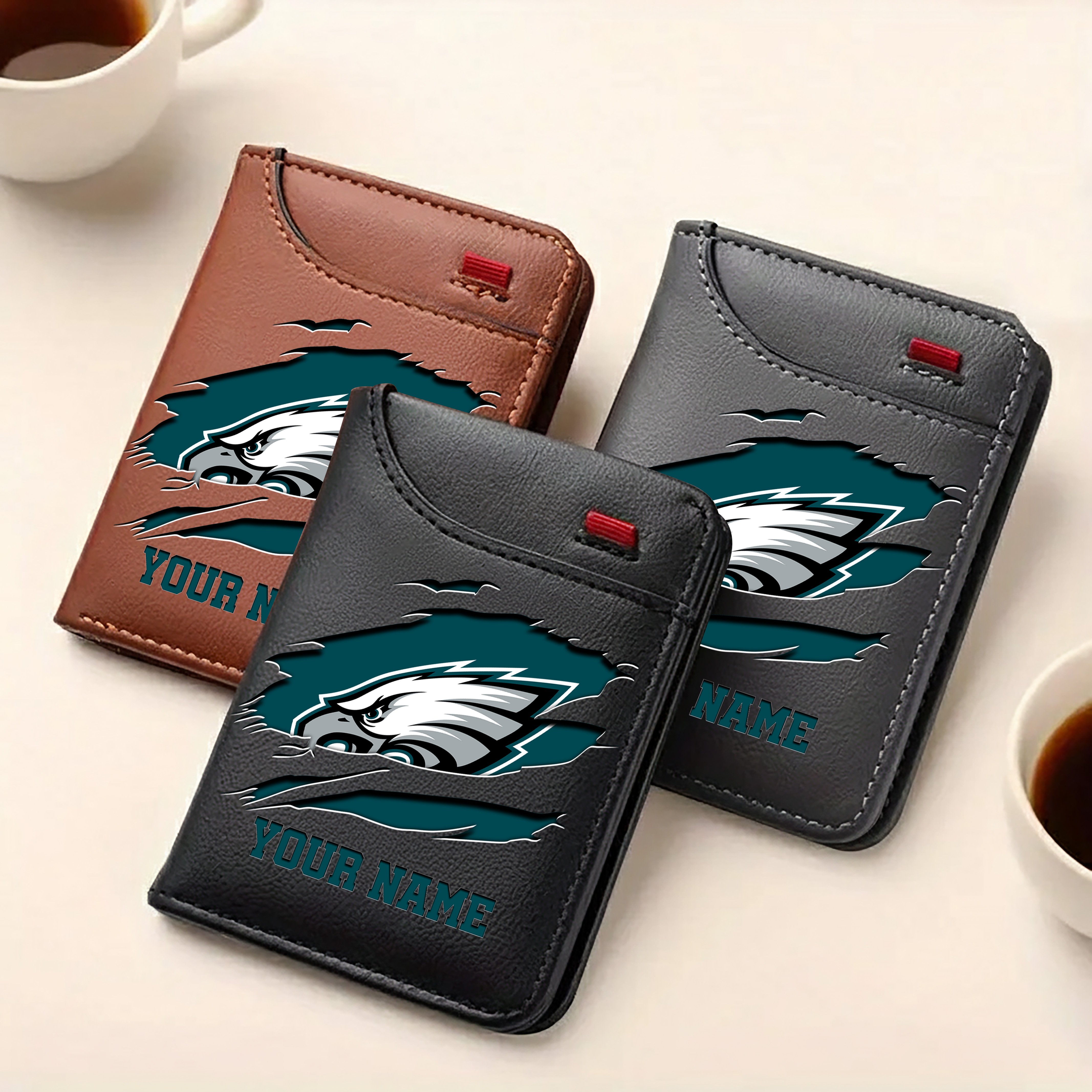 Alternative view of Philadelphia Eagles Men Wallet Custom Your Name, Football Team Men Wallet For Fans, Gifts For Football Lovers EHIVM-11194522N