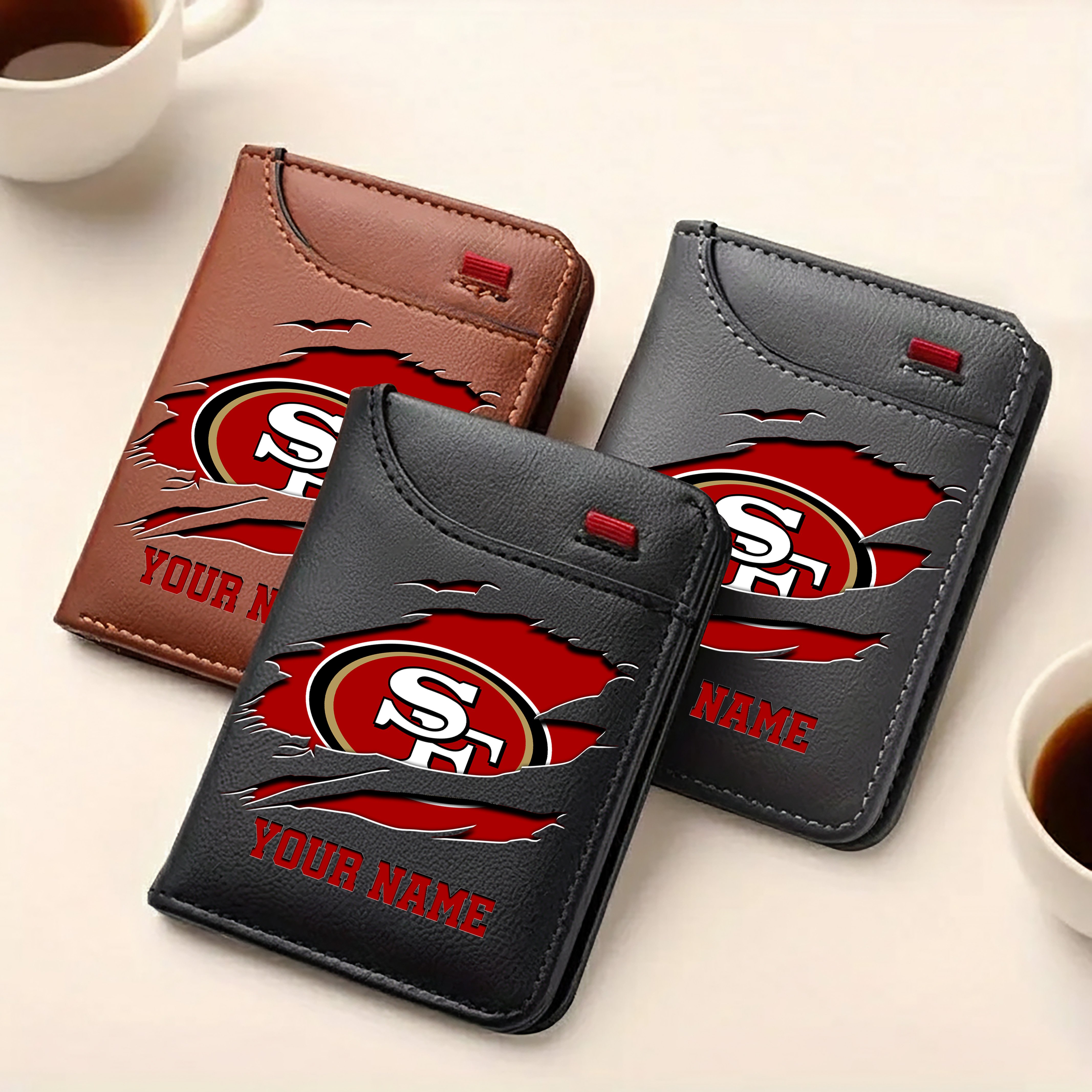Alternative view of San Francisco 49ers Men Wallet Custom Your Name, Football Team Men Wallet For Fans, Gifts For Football Lovers EHIVM-11194522N